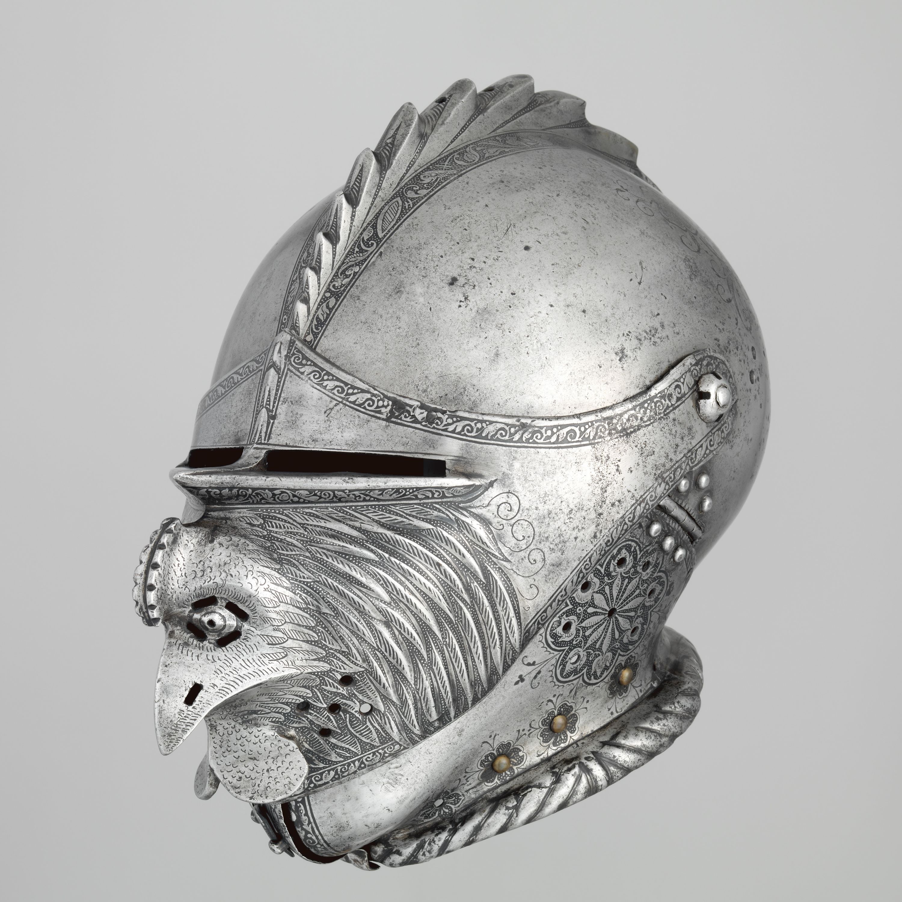 Armet with Mask Visor in the Form of a Rooster