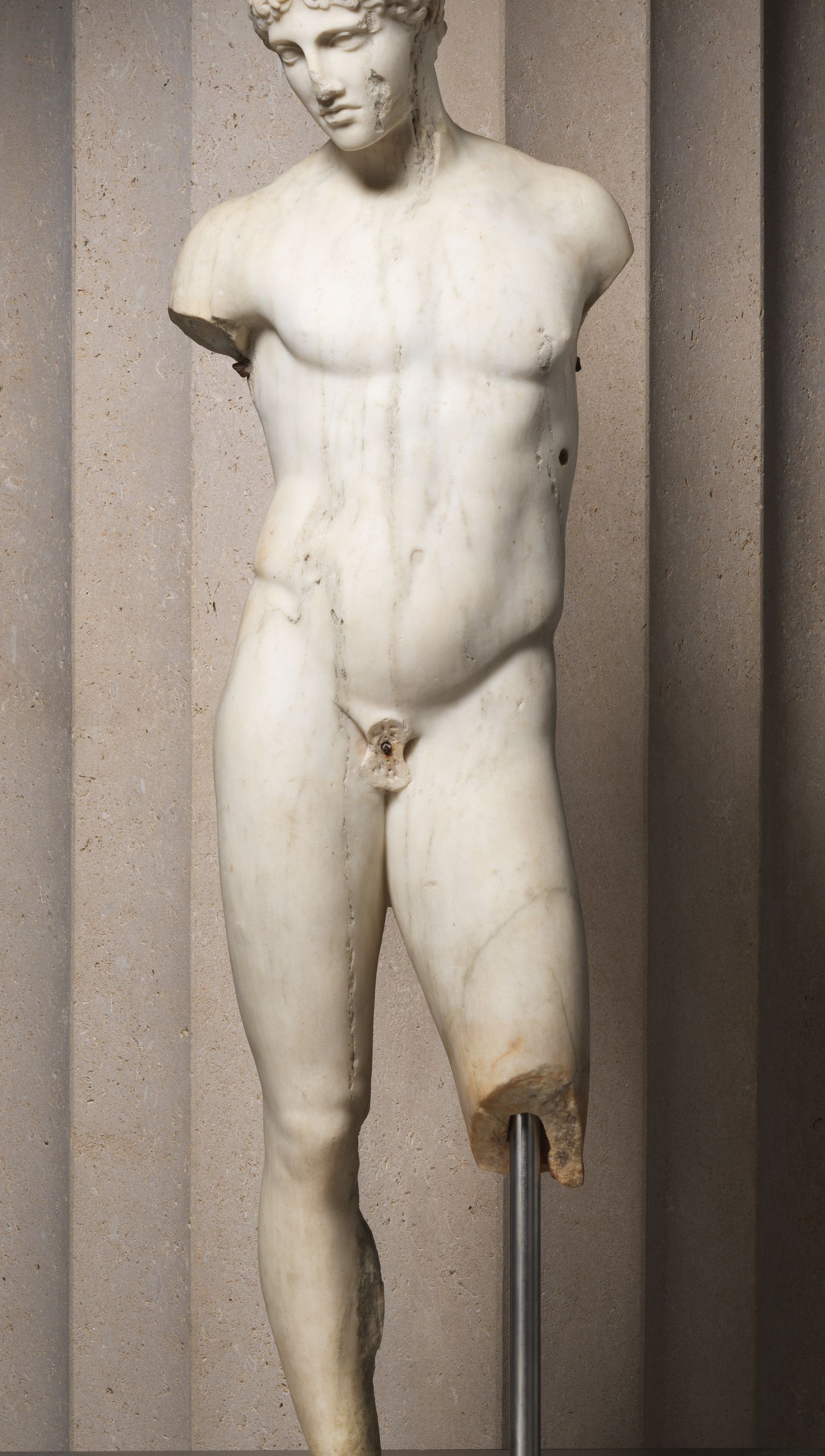 Marble statue of a youth
