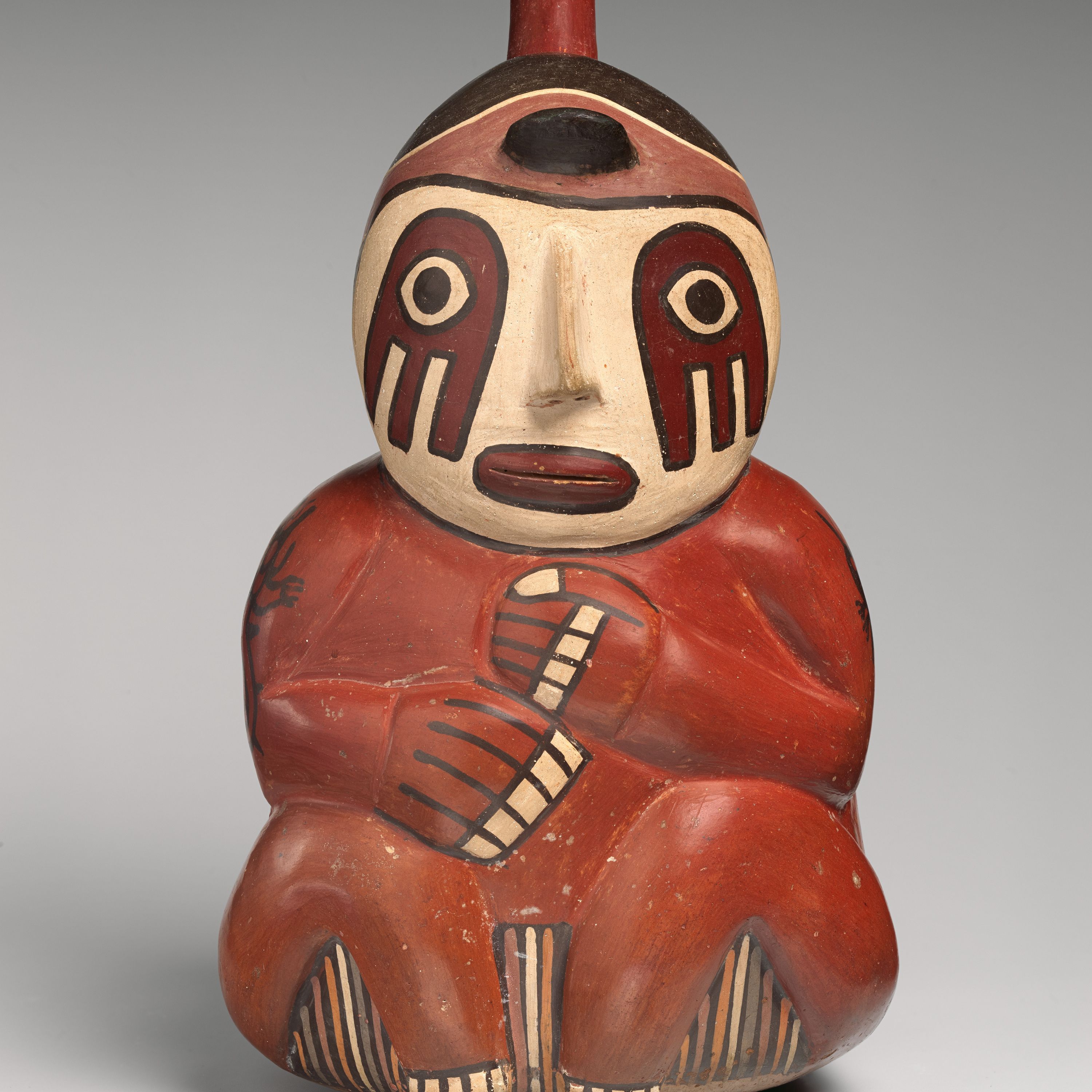 Bottle with seated figure by Nasca artist(s)