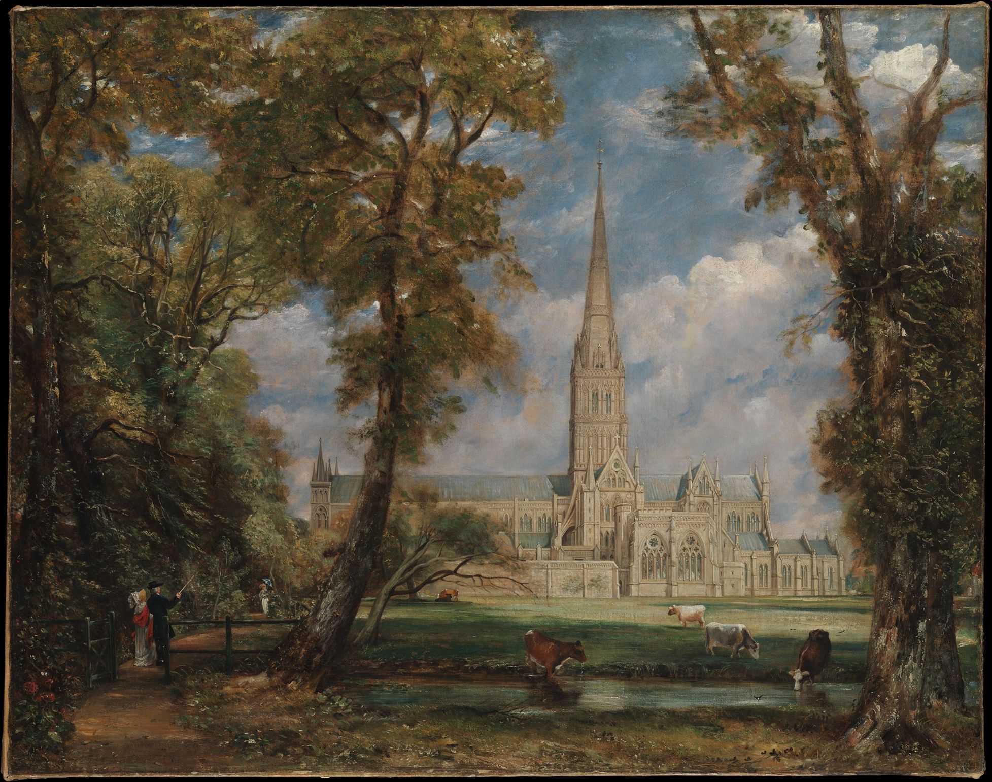 Salisbury Cathedral from the Bishop's Grounds by John Constable
