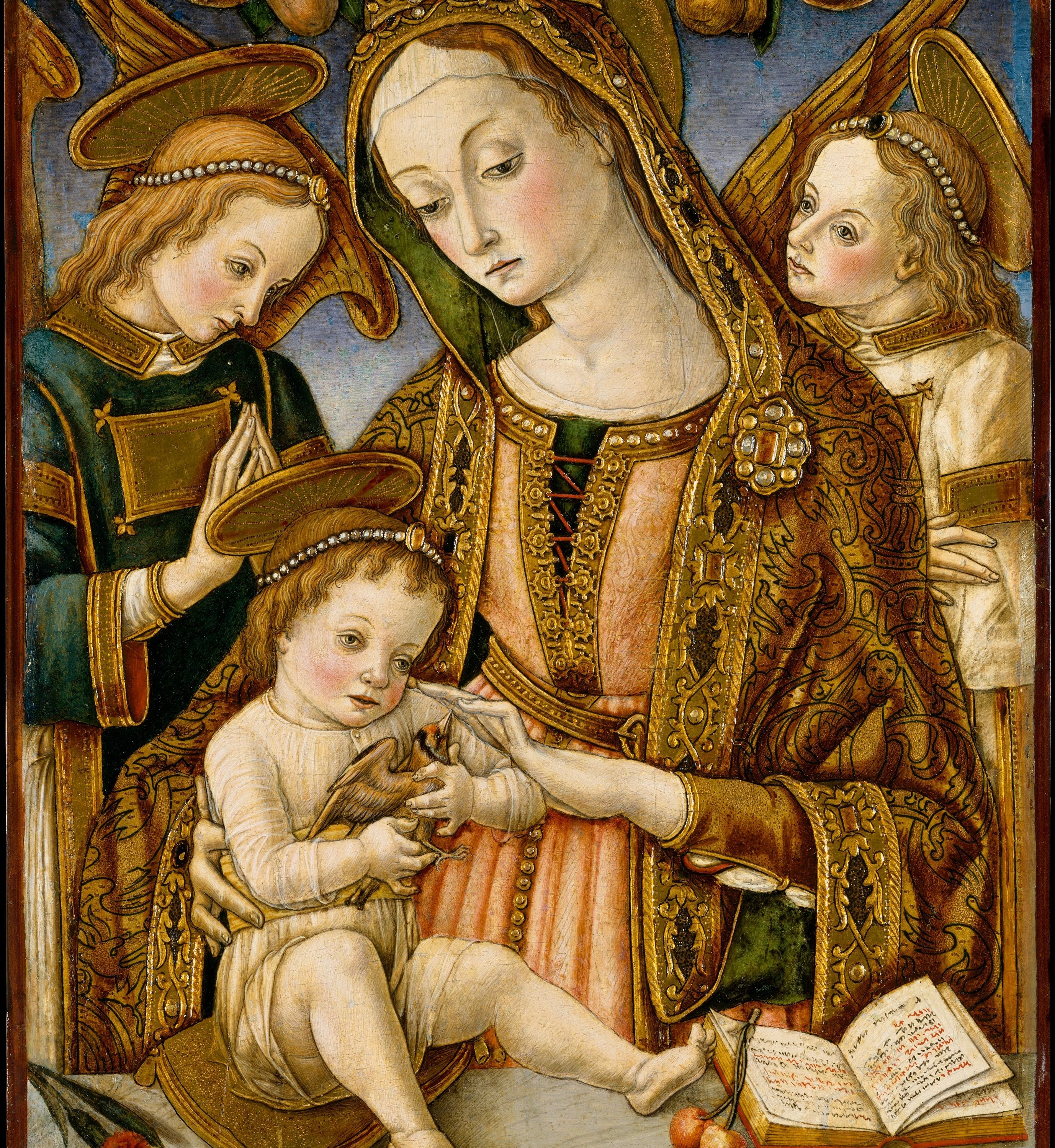 Madonna and Child with Two Angels by Vittore Crivelli