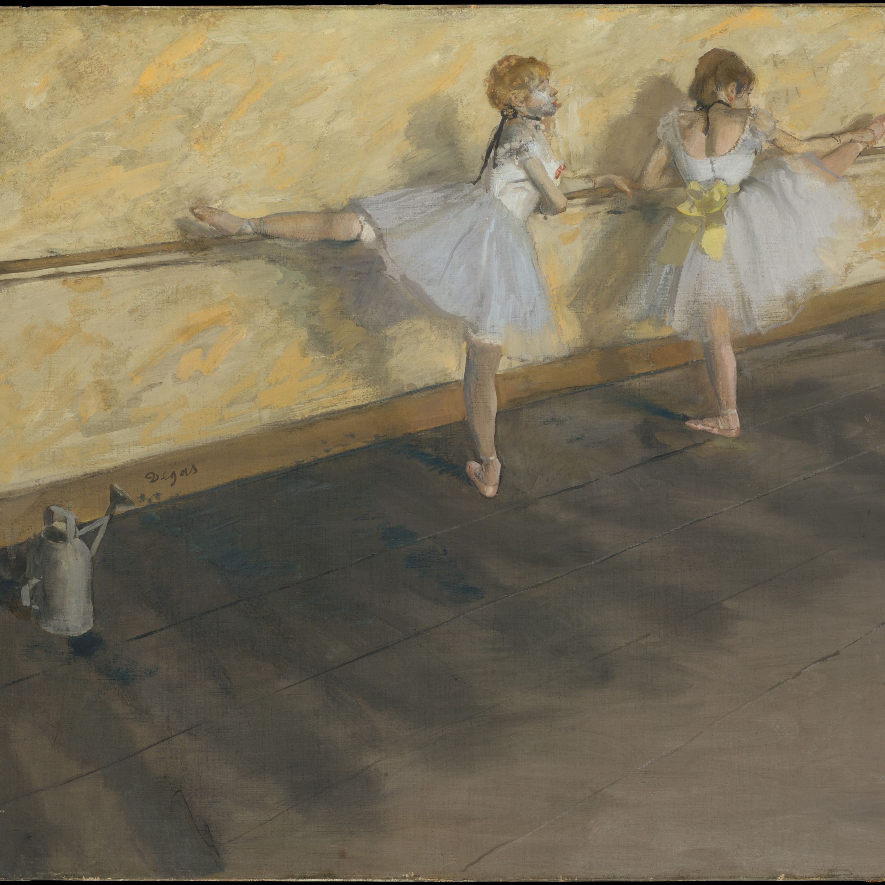 Dancers Practicing at the Barre by Edgar Degas