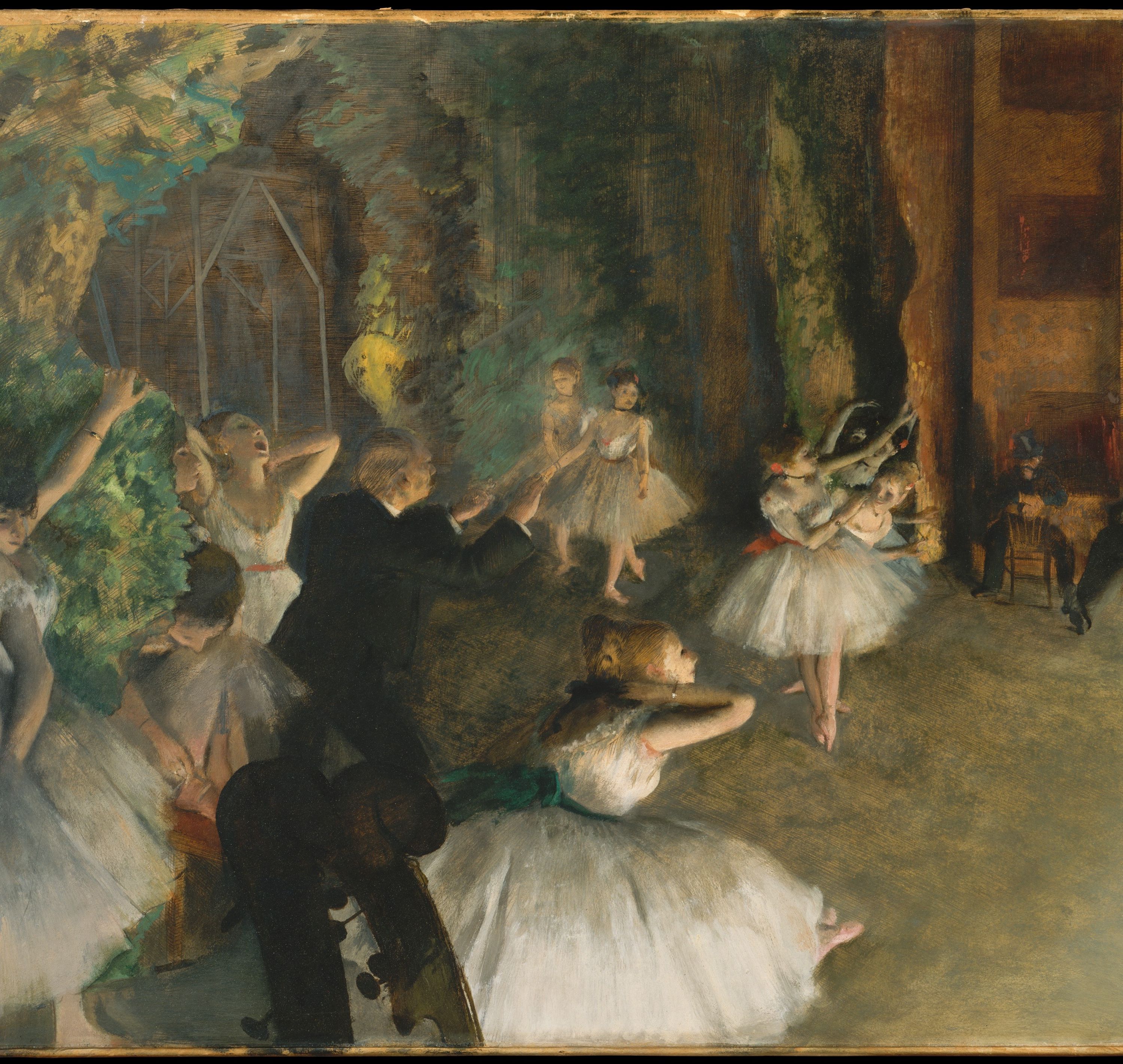 The Rehearsal of the Ballet Onstage by Edgar Degas