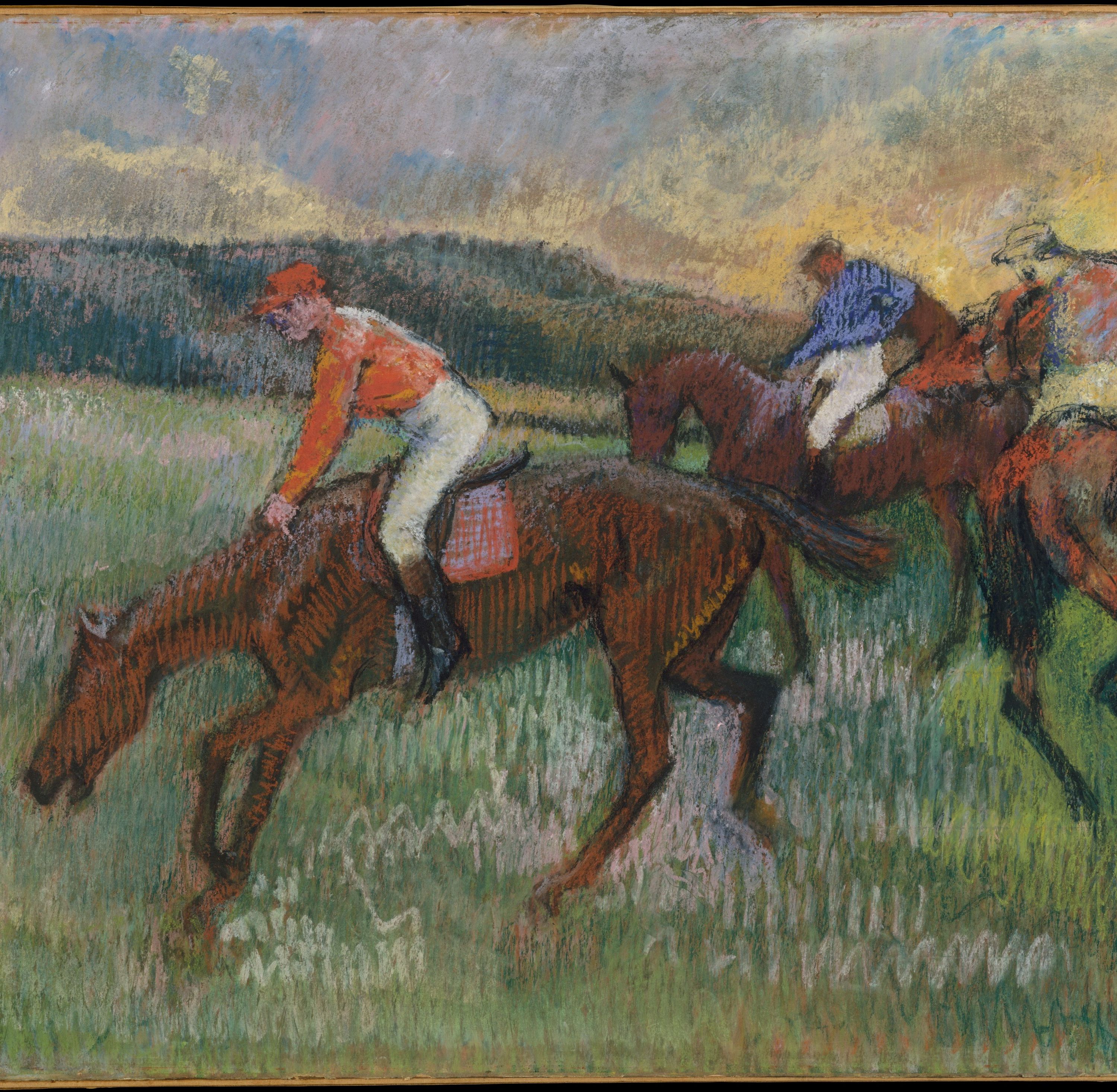 Three Jockeys by Edgar Degas