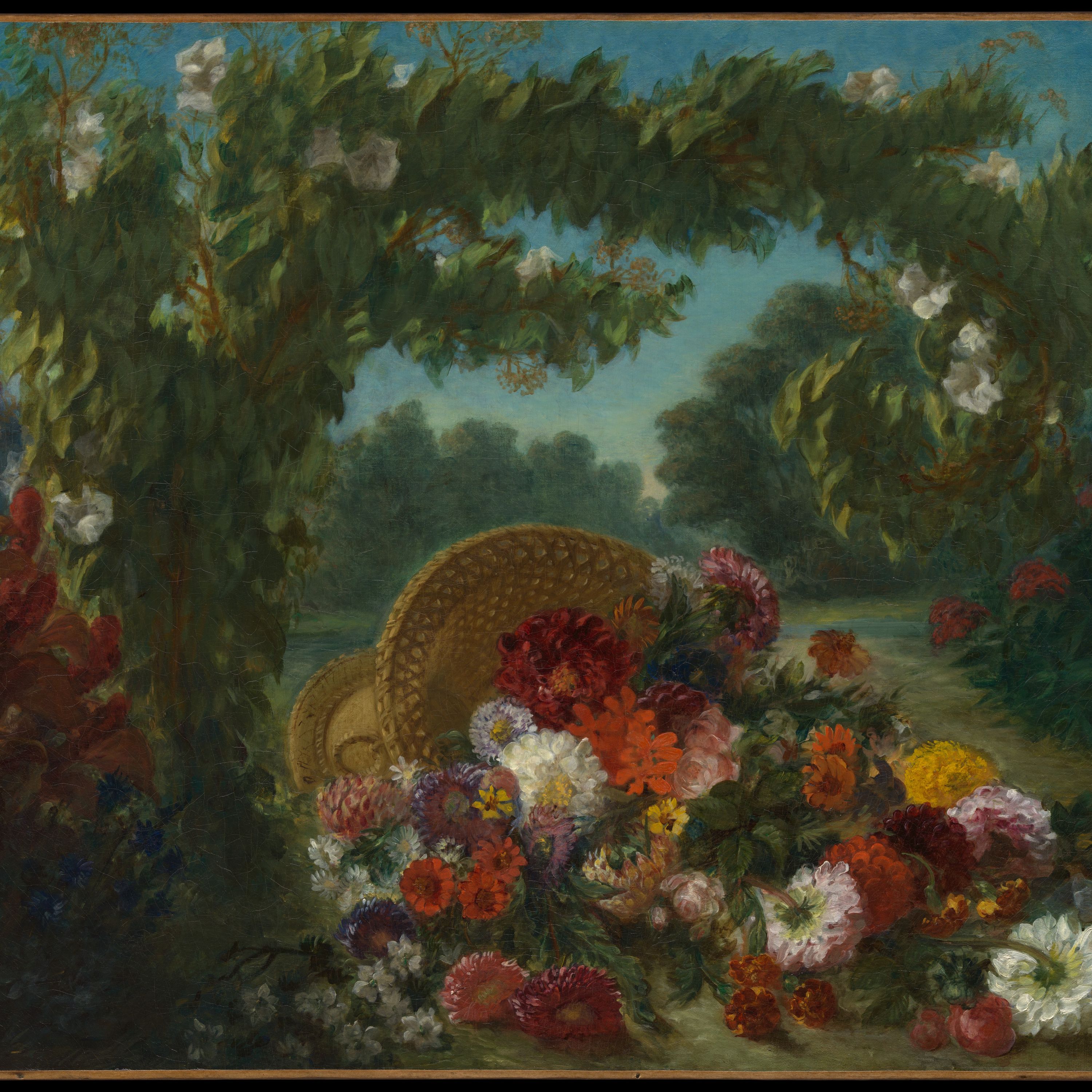 Basket of Flowers by Eugène Delacroix