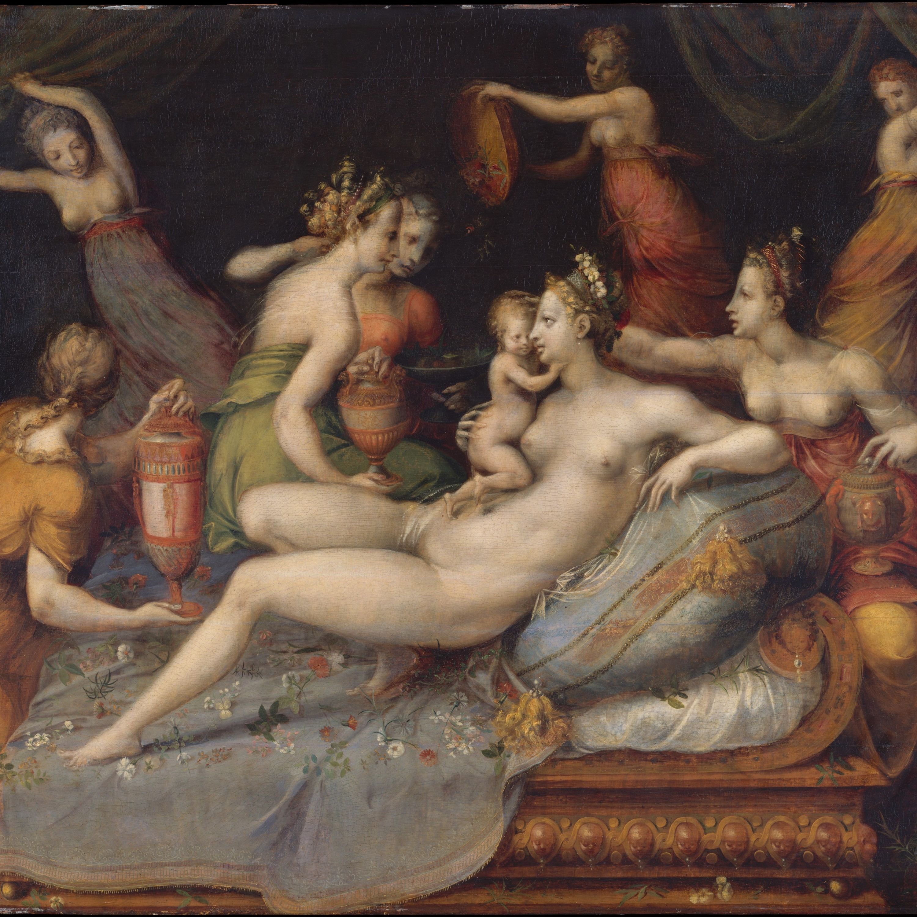 The Birth of Cupid by Master of Flora