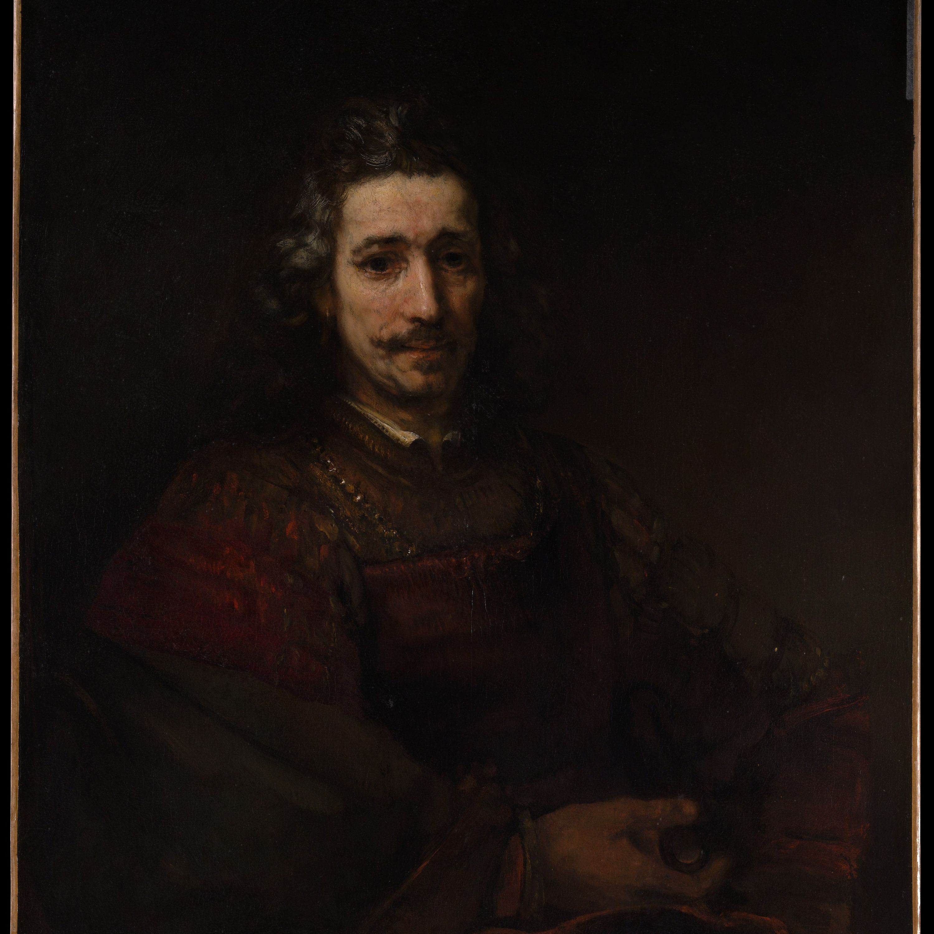 Man with a Magnifying Glass by Rembrandt (Rembrandt van Rijn)