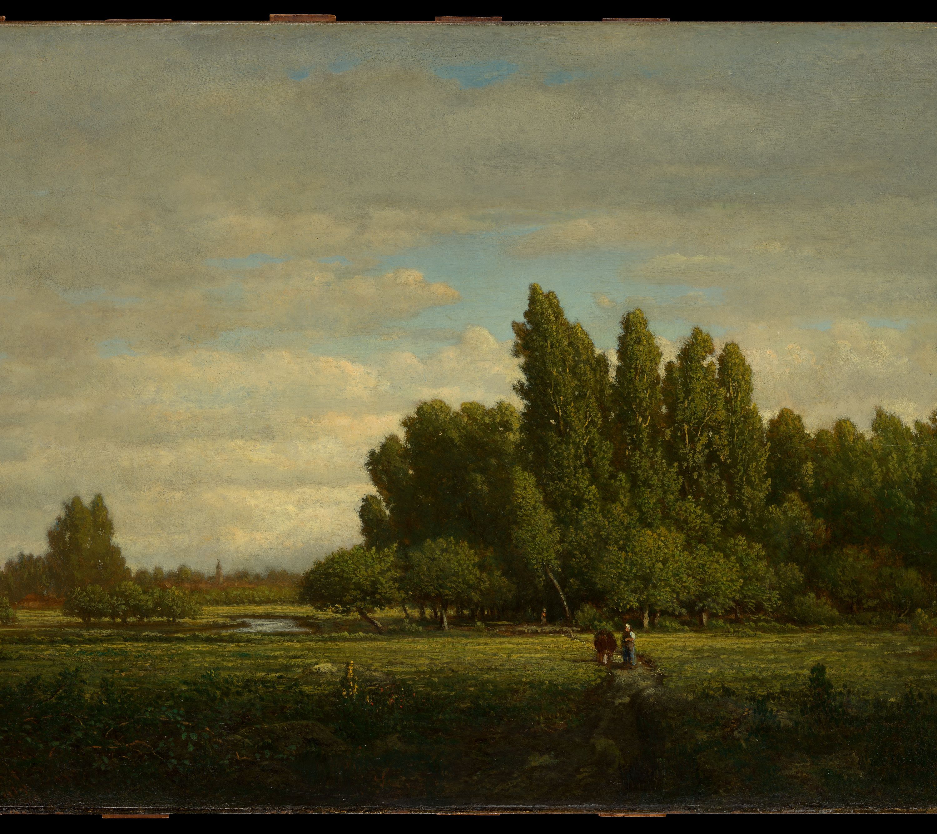 A Meadow Bordered by Trees by Théodore Rousseau