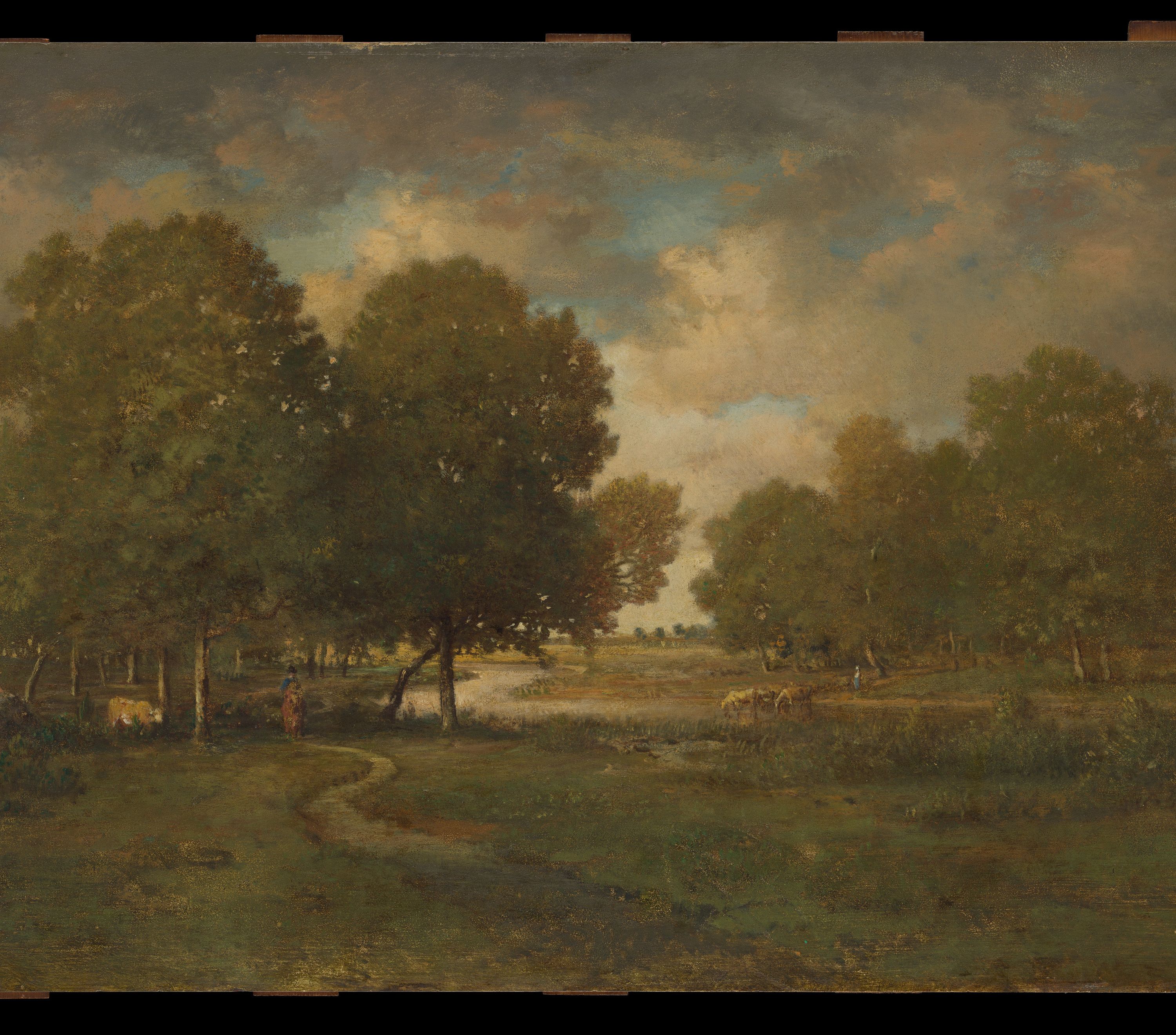 A River in a Meadow by Théodore Rousseau