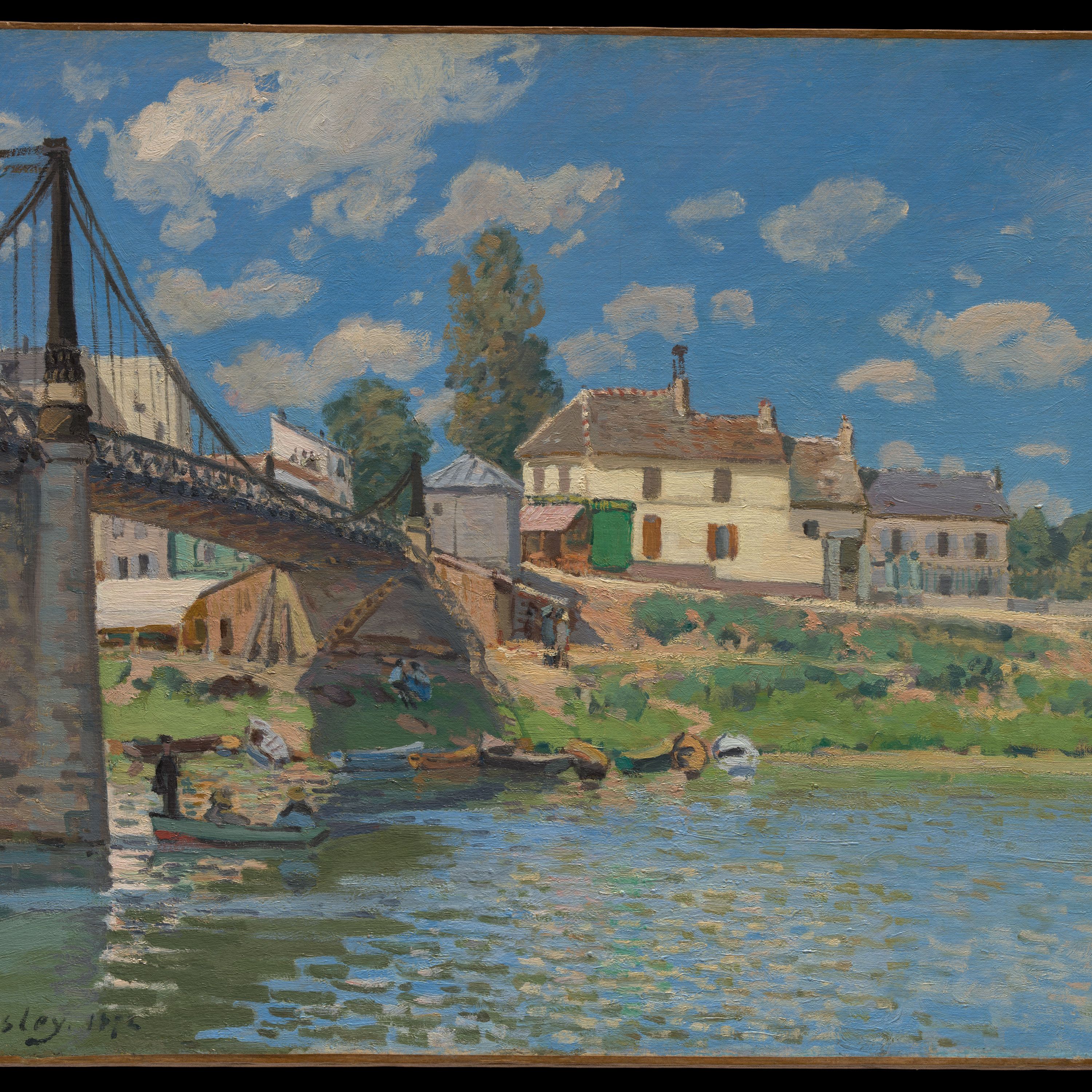 The Bridge at Villeneuve-la-Garenne by Alfred Sisley