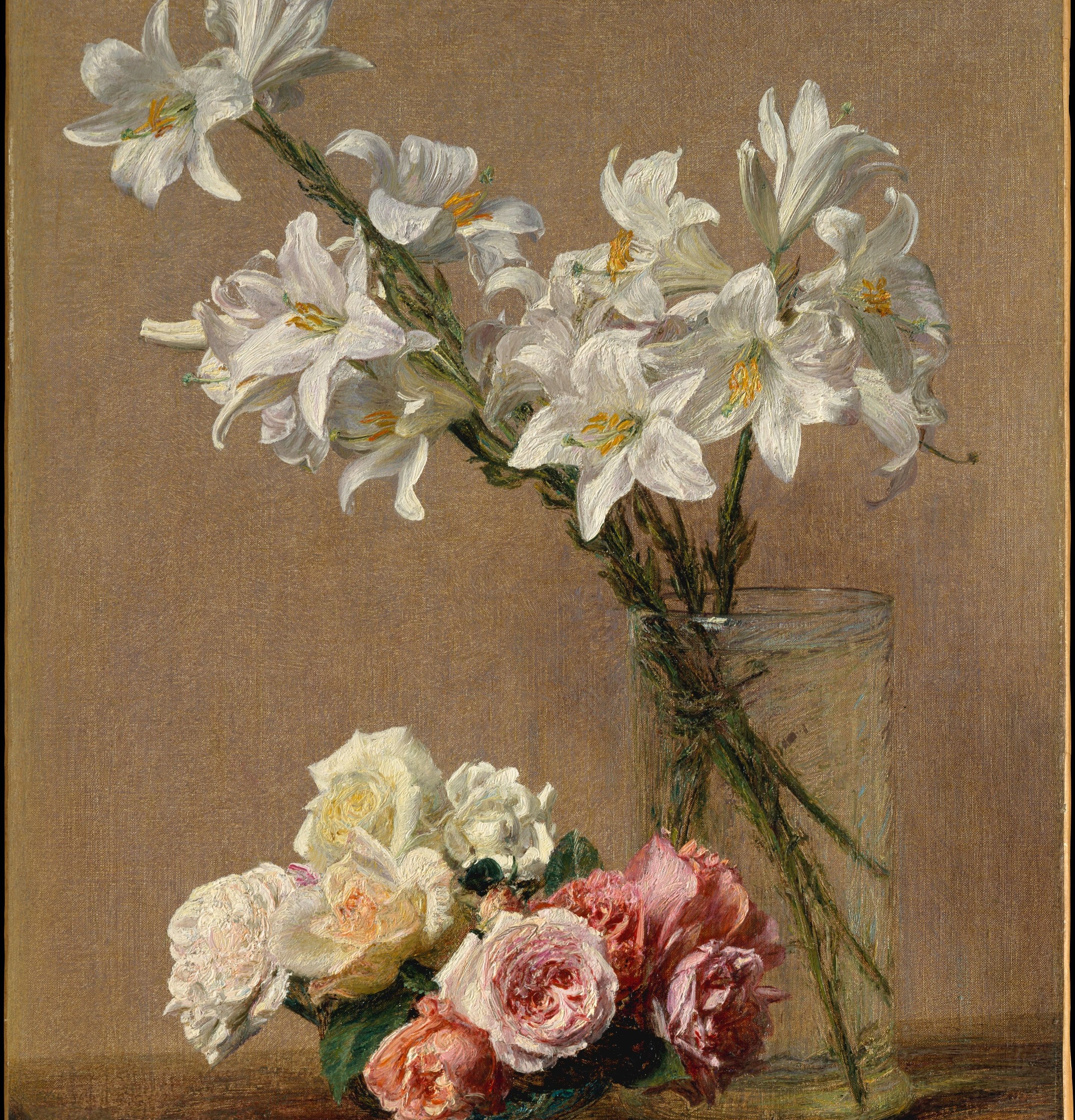 Roses and Lilies by Henri Fantin-Latour