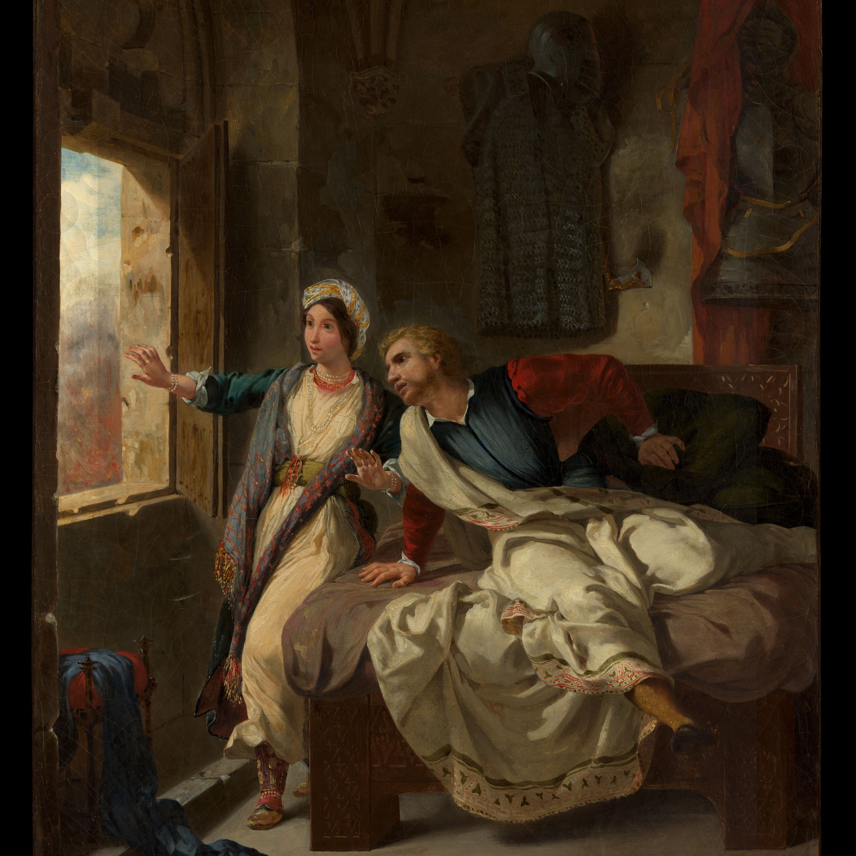 Rebecca and the Wounded Ivanhoe by Eugène Delacroix