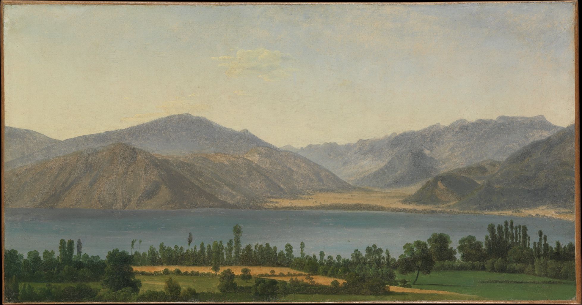 Lake Fucino and the Abruzzi Mountains by Joseph Bidauld