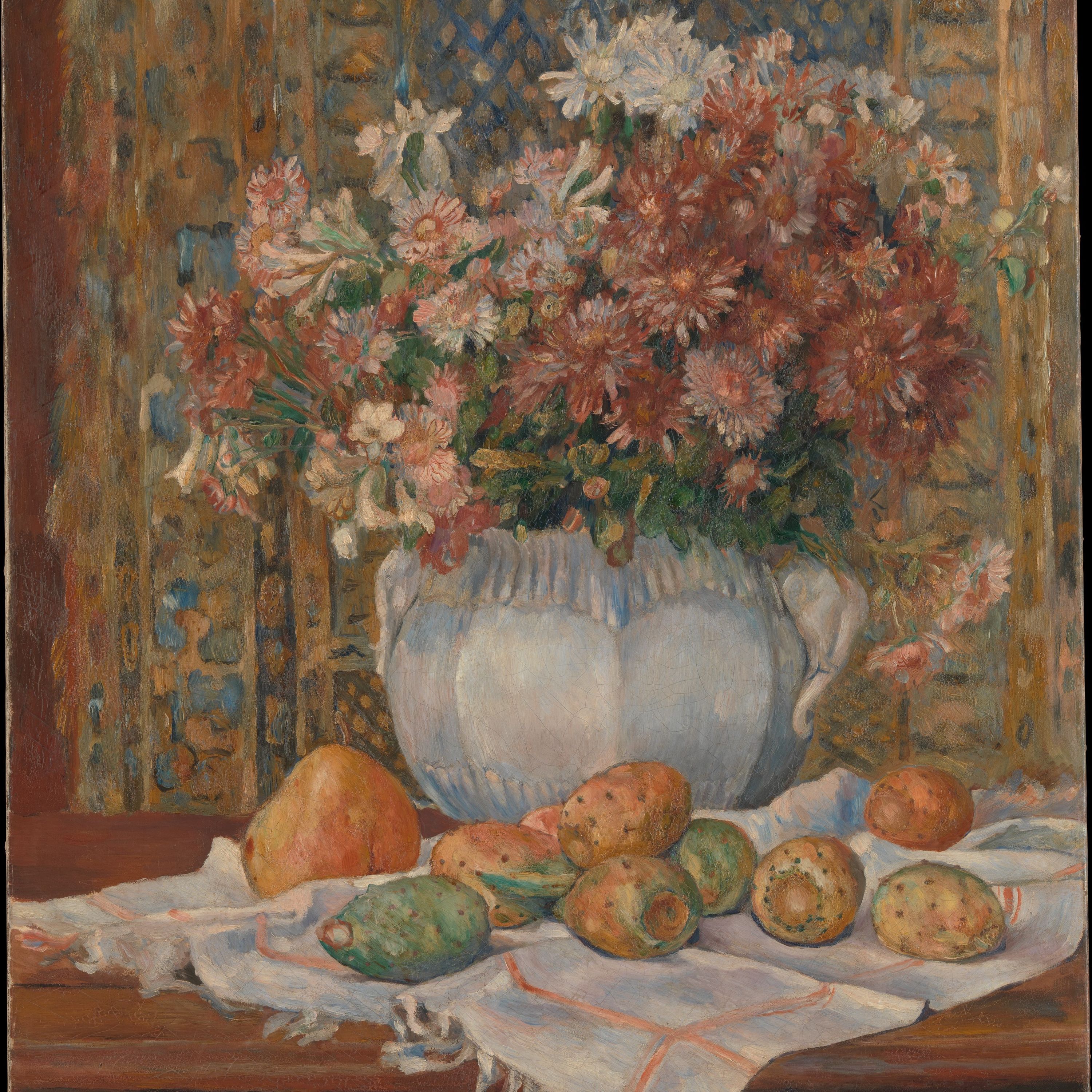 Still Life with Flowers and Prickly Pears by Auguste Renoir