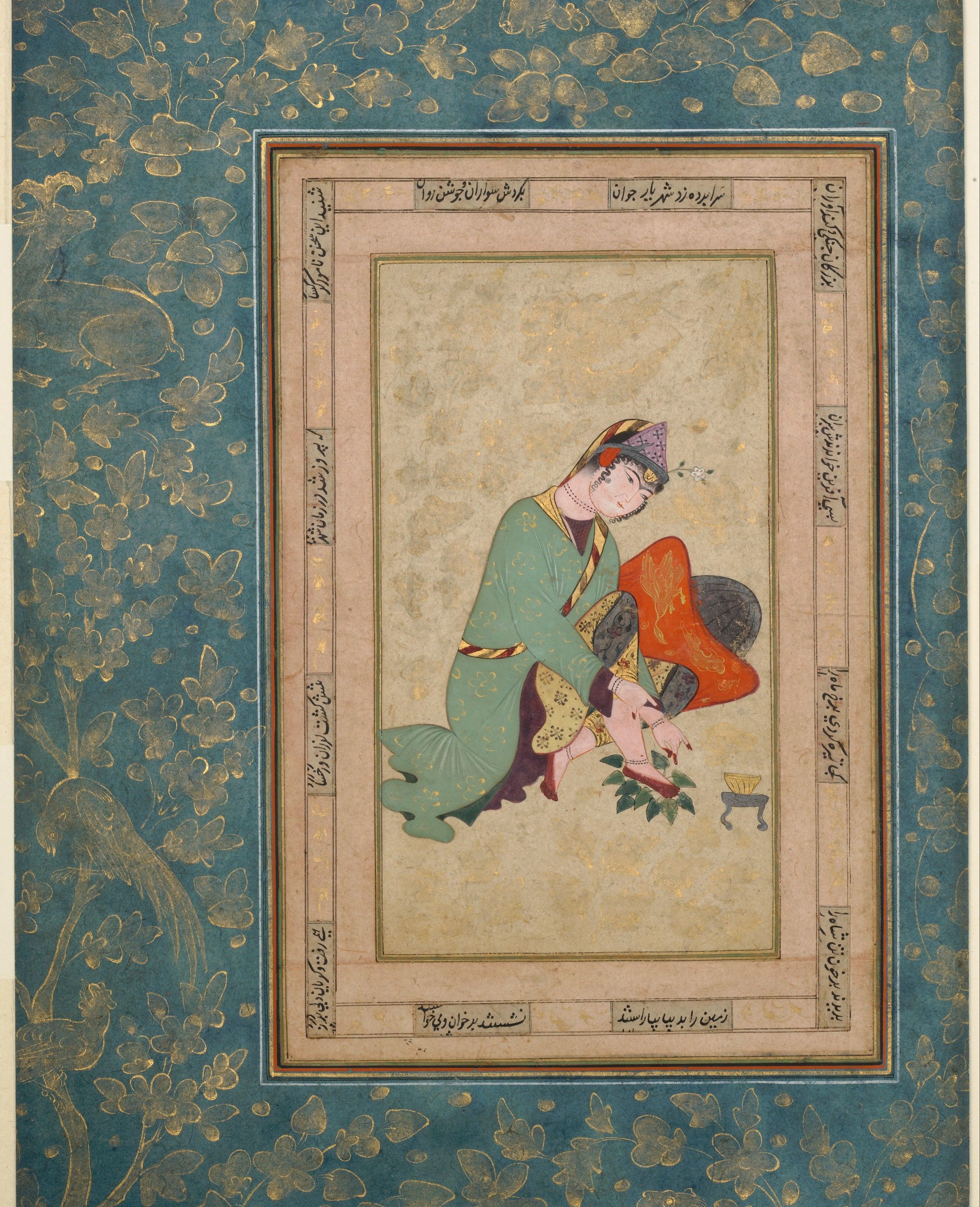 Woman  Applying Henna