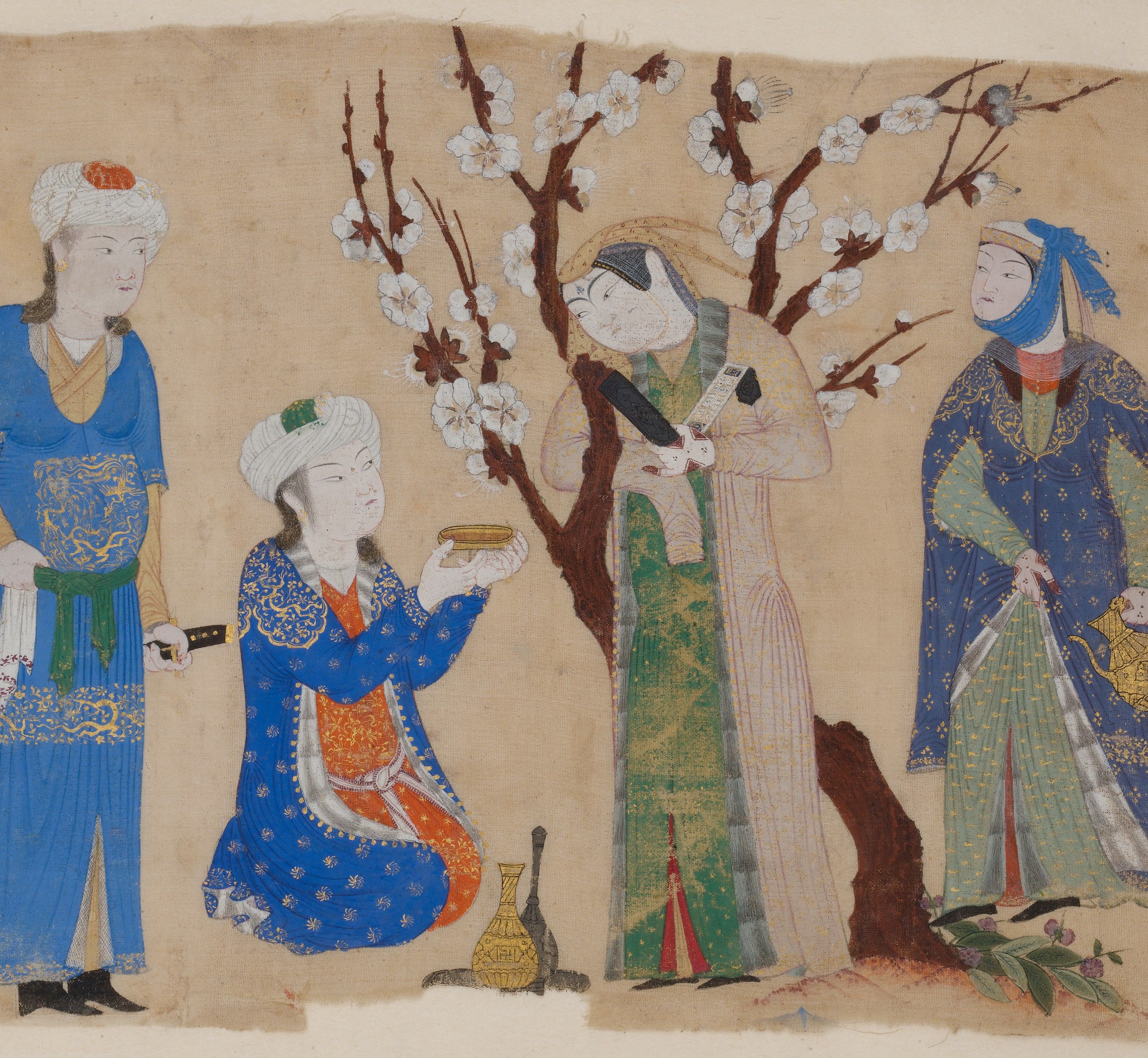 Wine Drinking in a Spring Garden