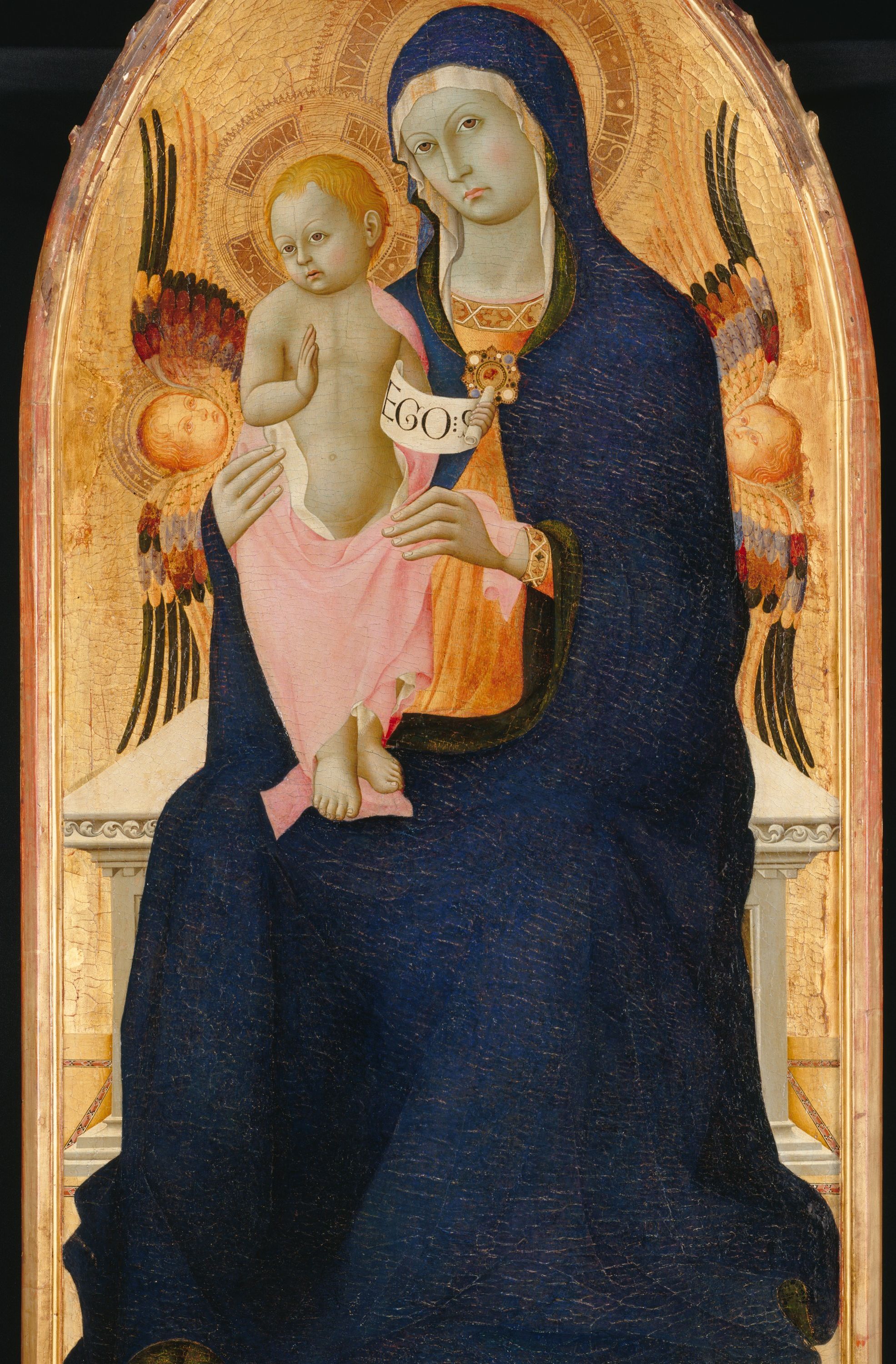 Madonna and Child Enthroned with Two Cherubim by Osservanza Master