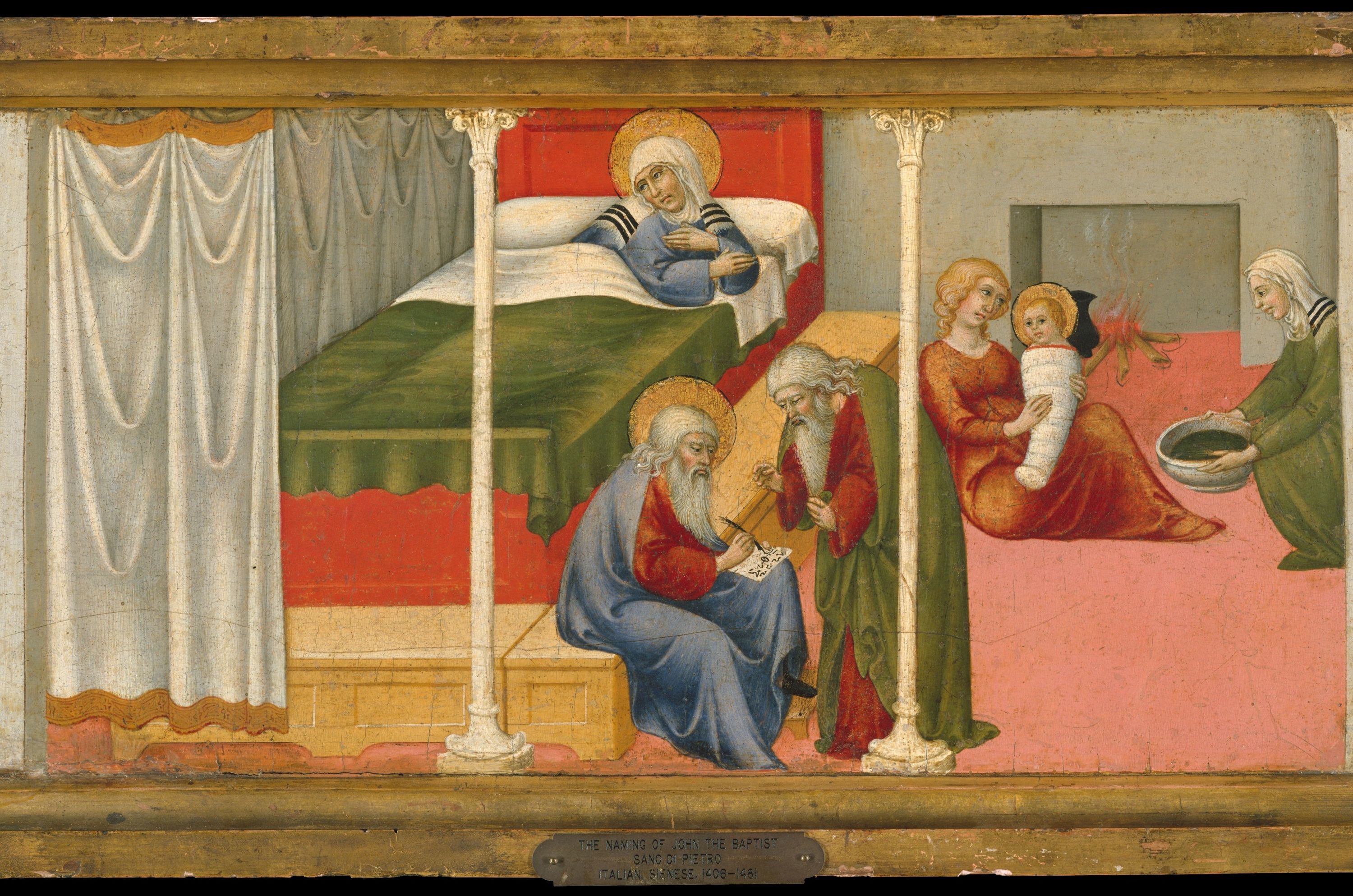 The Birth and Naming of Saint John the Baptist by Sano di Pietro (Ansano di Pietro di Mencio)
