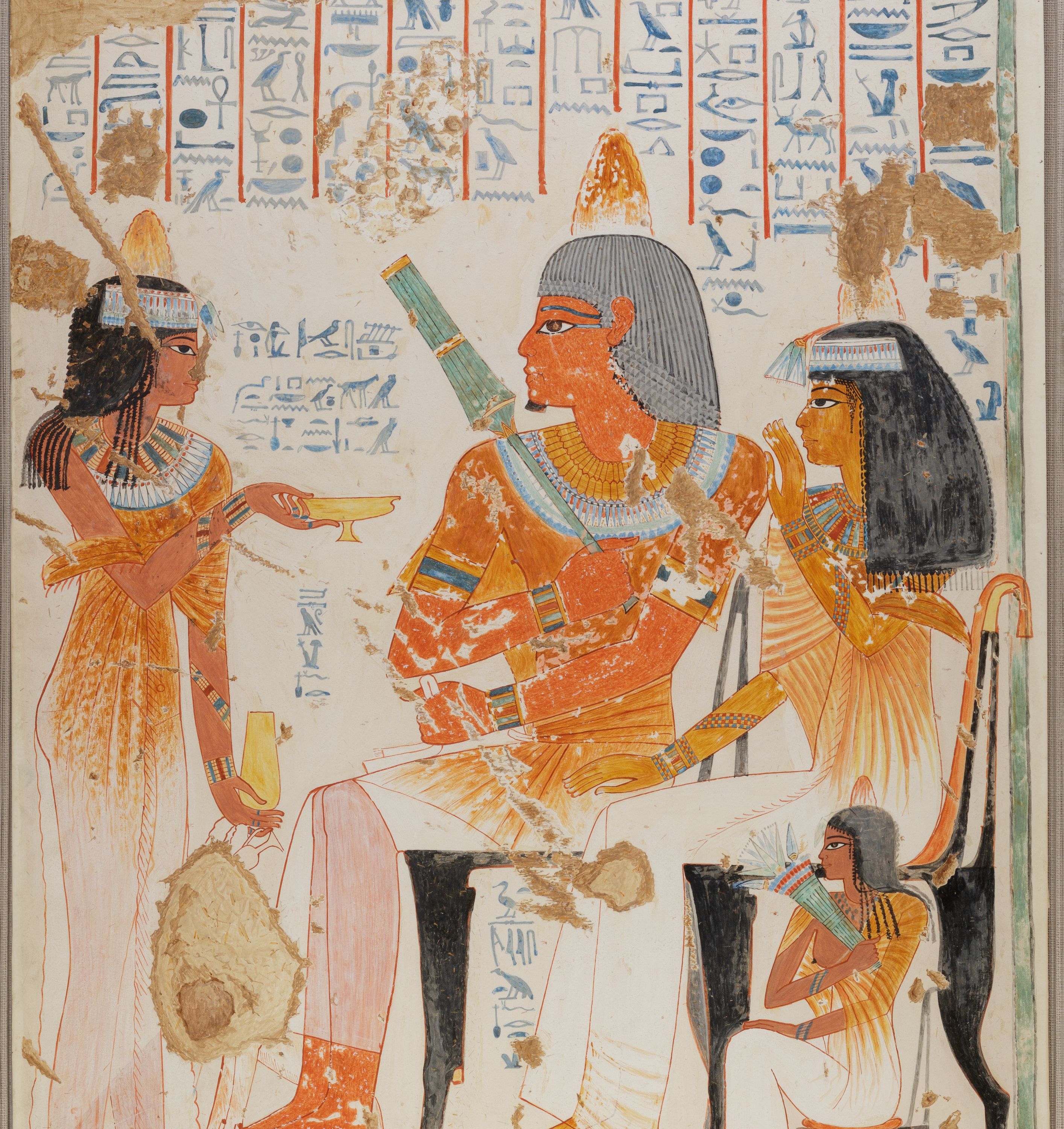 Nebamun Receiving Wine by Nina de Garis Davies