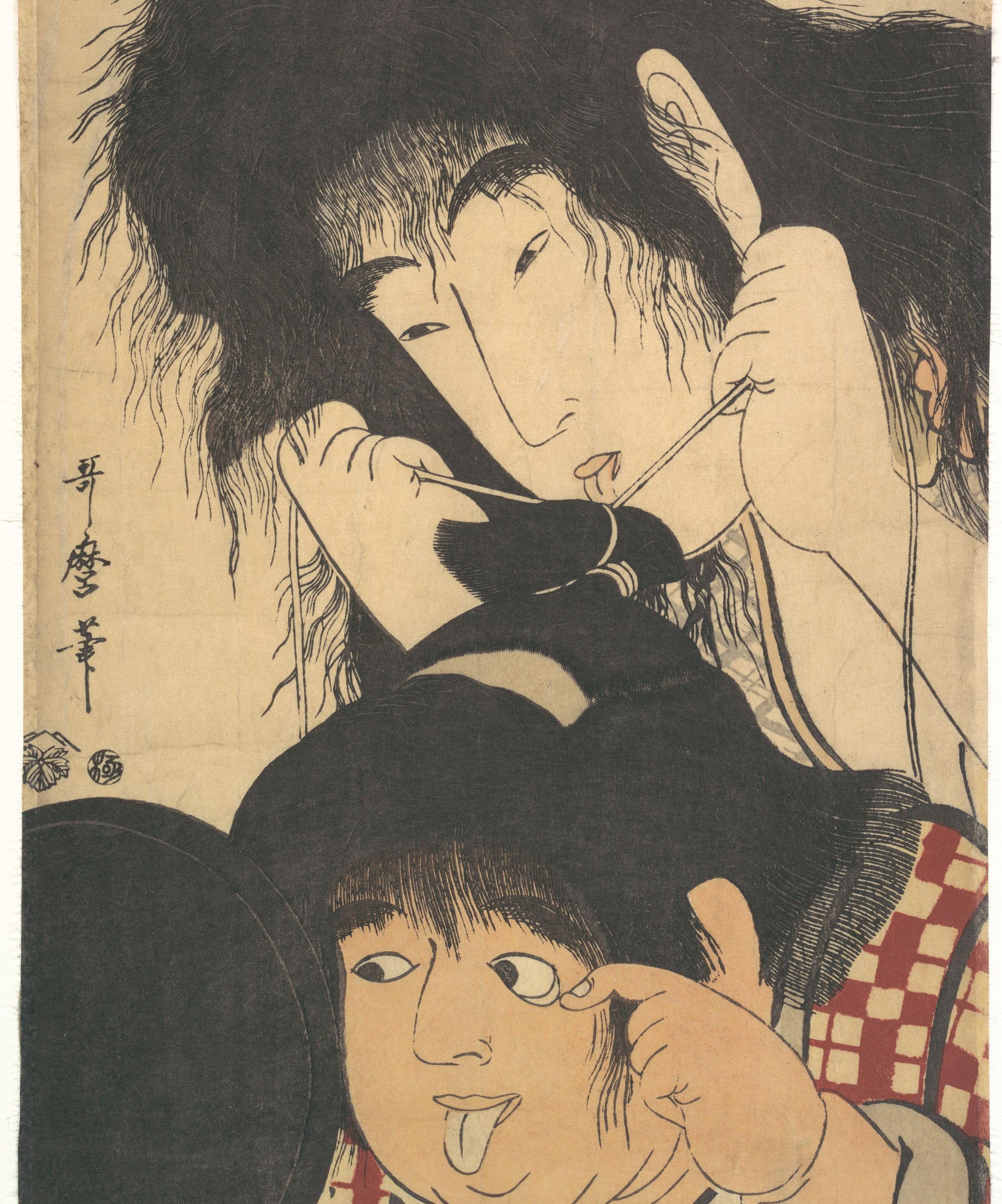 Yamauba Tying Kintarō’s Topknot by Kitagawa Utamaro