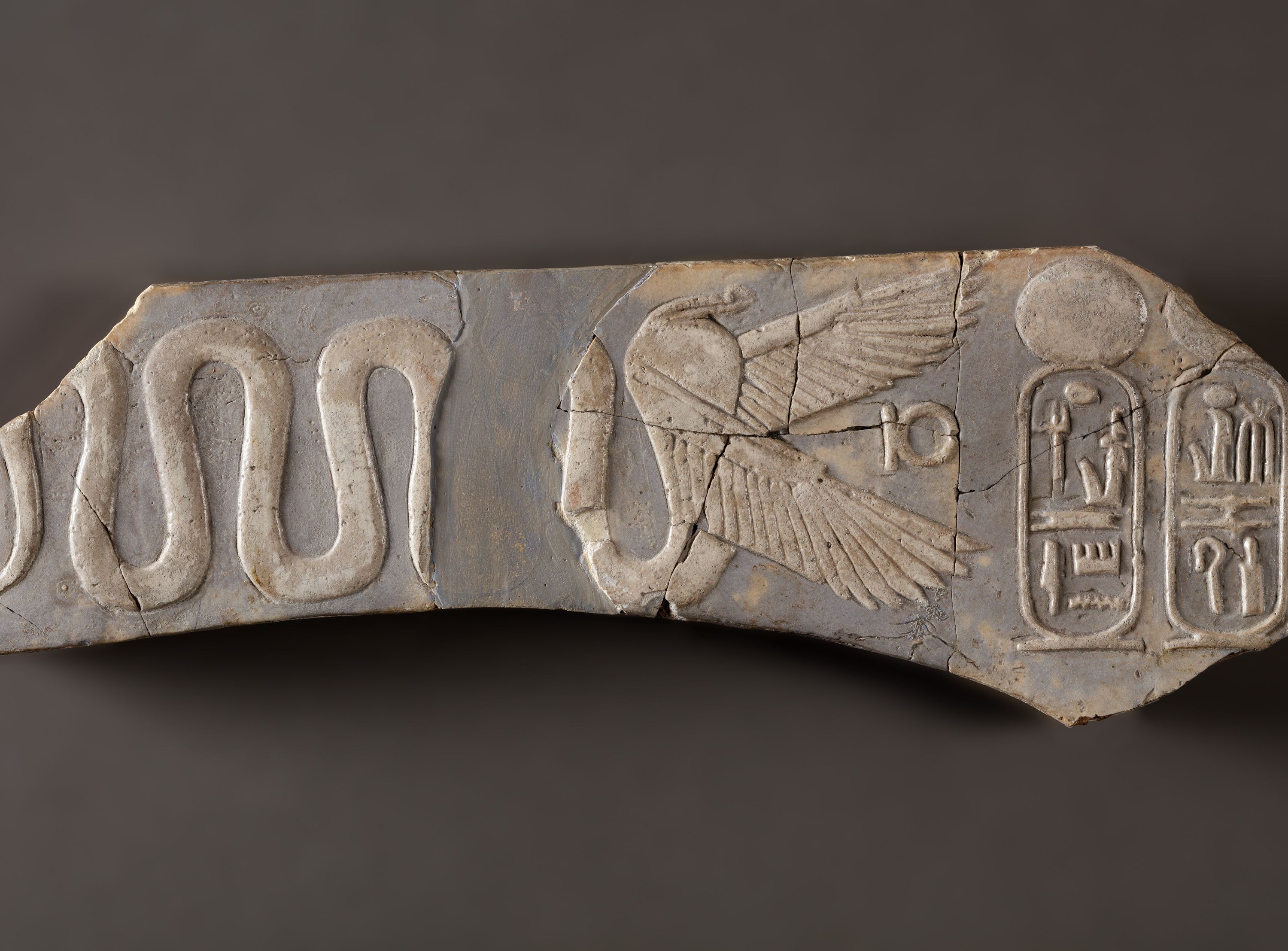 Winged serpent with the cartouches of Ramesses III