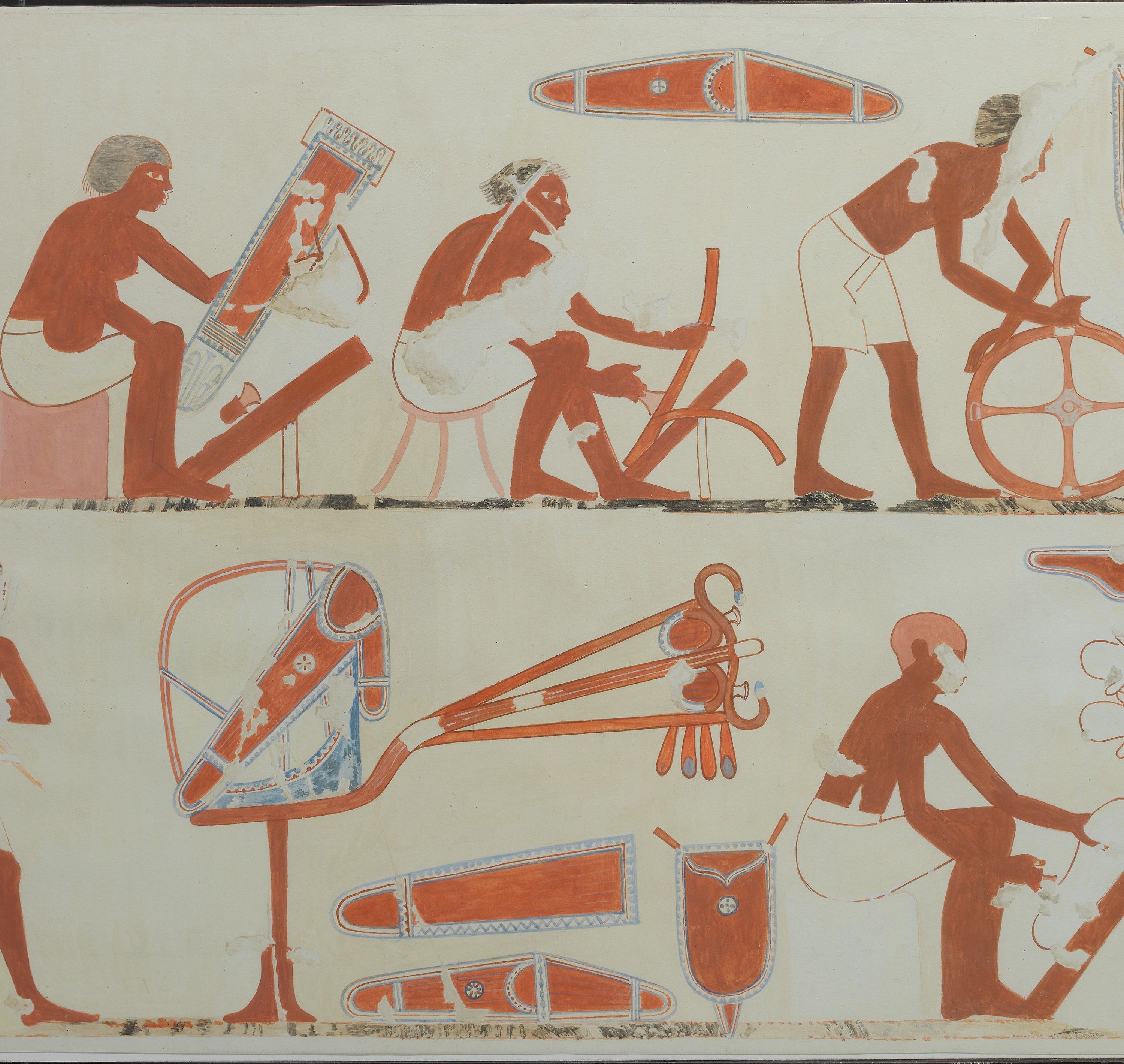Wood and Leather Craftsmen, Tomb of Hapu by Nina de Garis Davies