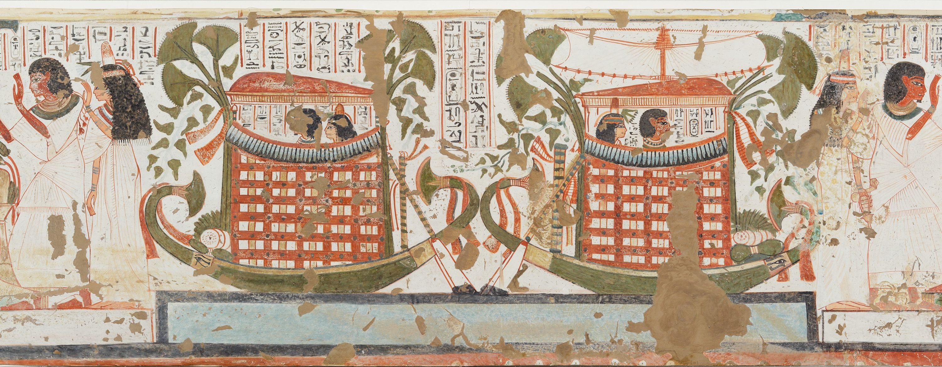 Userhat and Wife Visit Abydos, Tomb of Userhat by Norman de Garis Davies