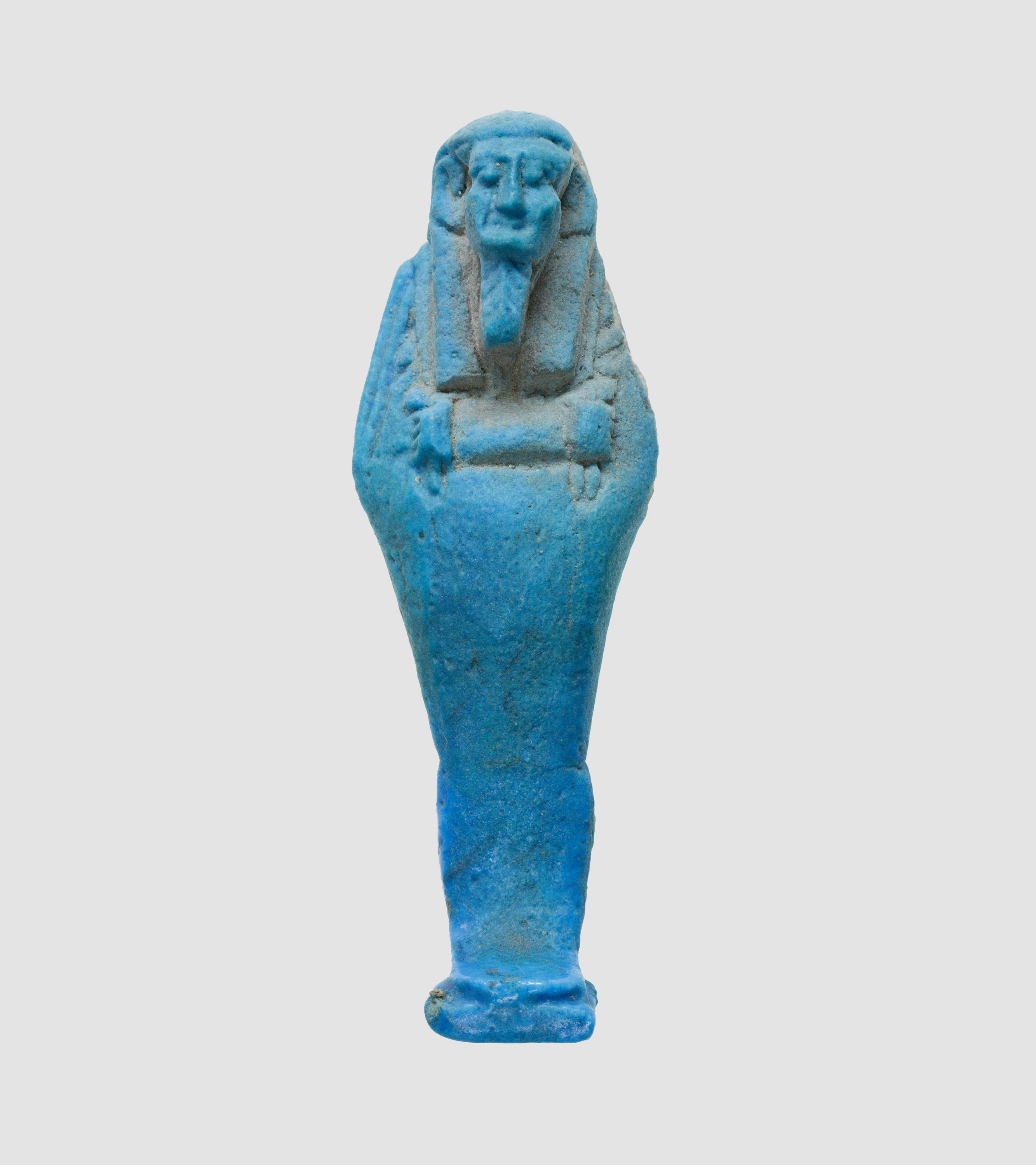 Uninscribed shabti from tomb of Nespekashuty