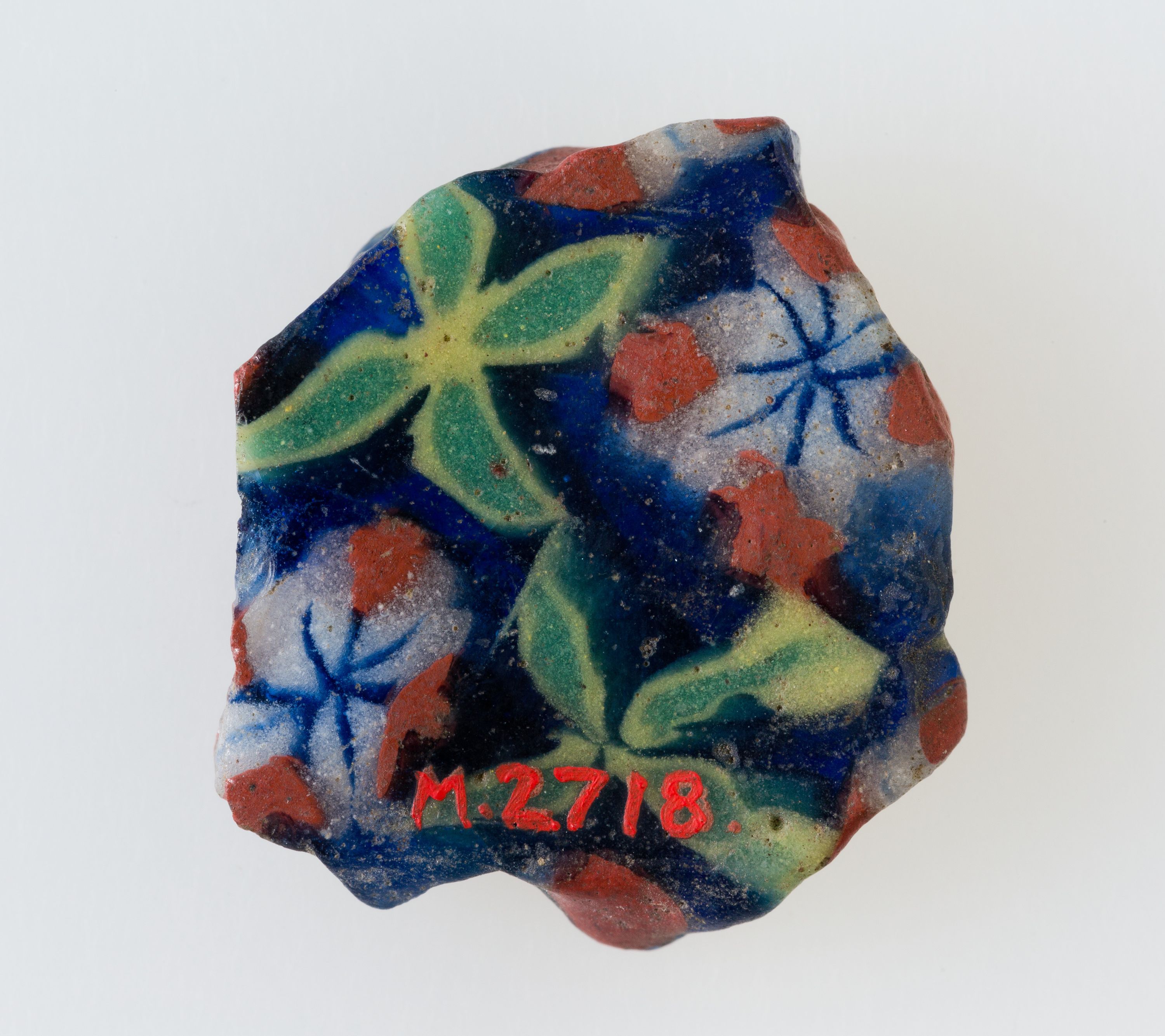Vase fragment, conventional floral design