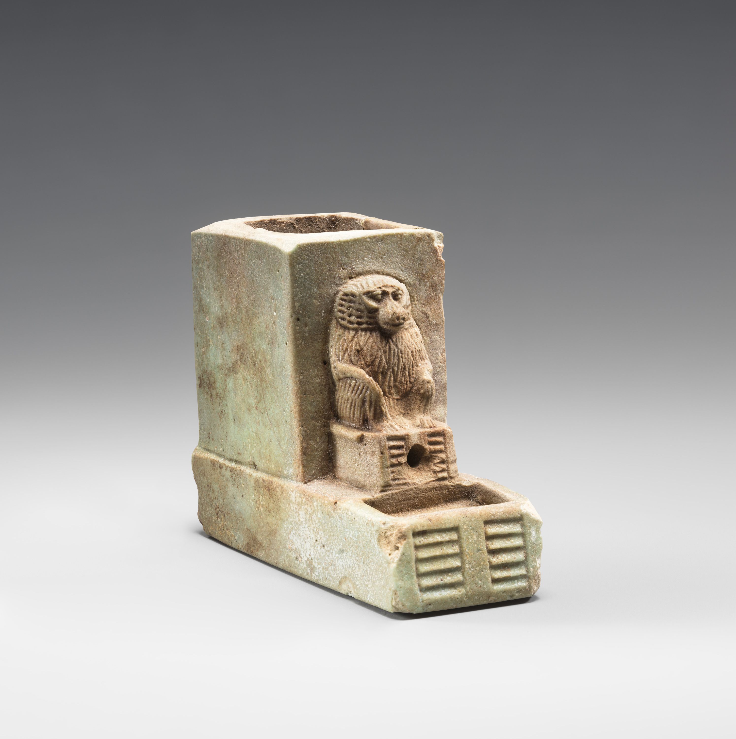 Water Clock Decorated with a Baboon