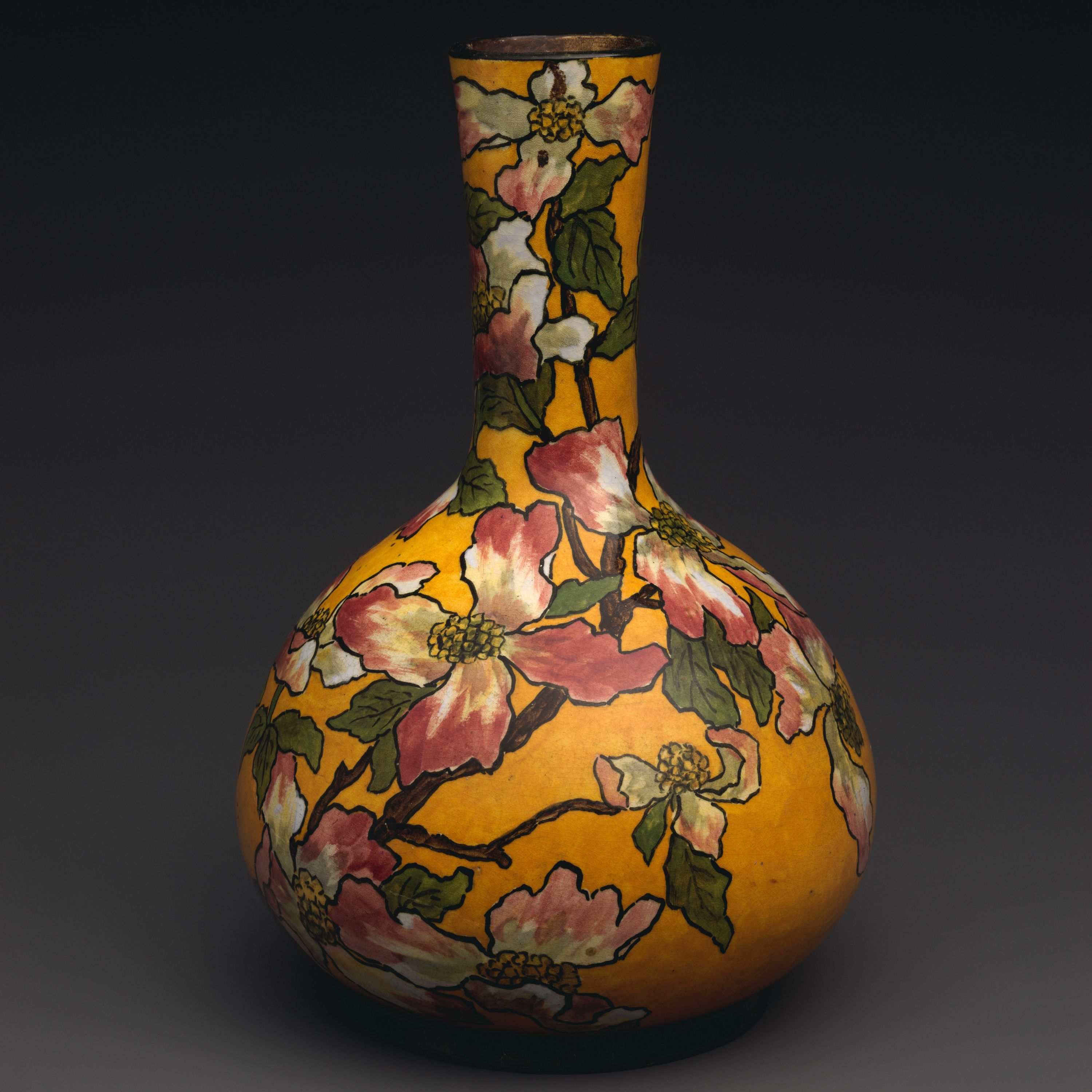 Vase with dogwood blossoms by John Bennett