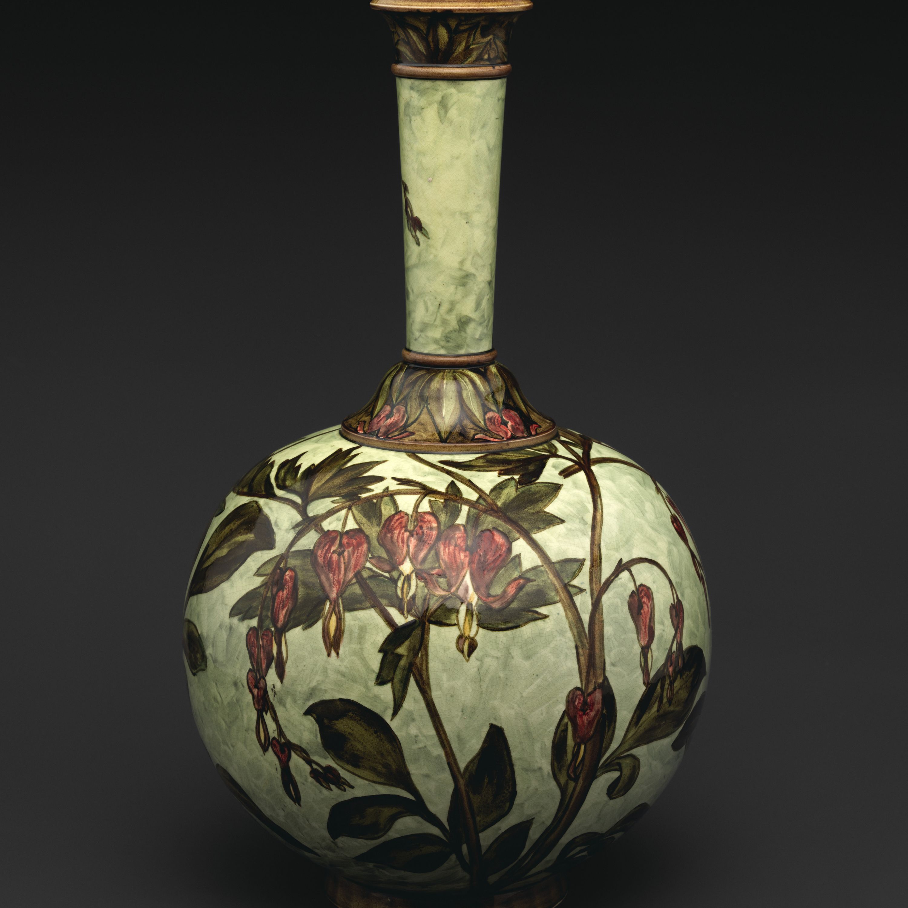 Vase with bleeding hearts by John Bennett