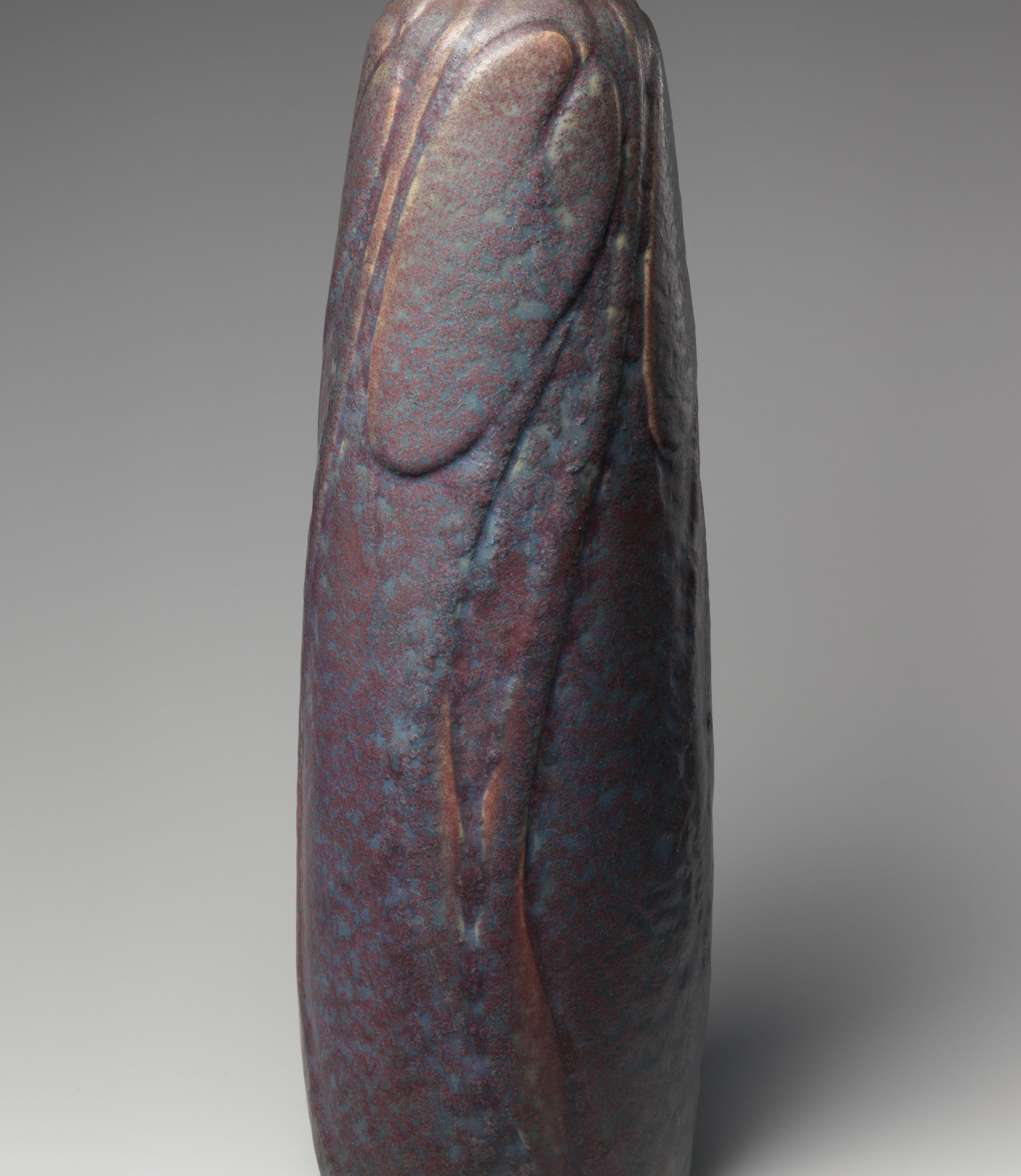 Vase with leaves by Artus Van Briggle