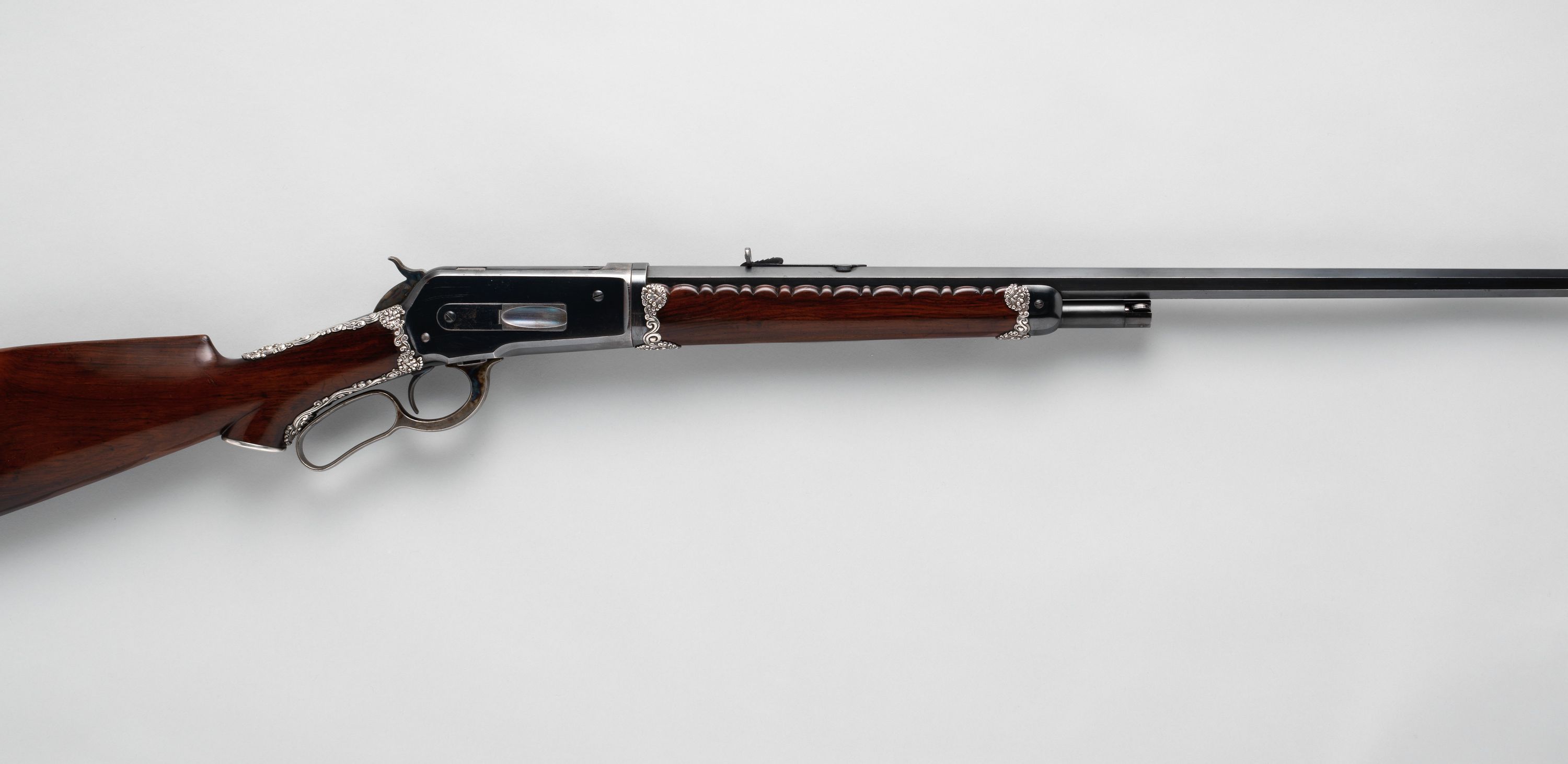 Winchester Model 1886 Takedown Rifle decorated by Tiffany & Co. (serial no. 120528) by Winchester Repeating Arms Company
