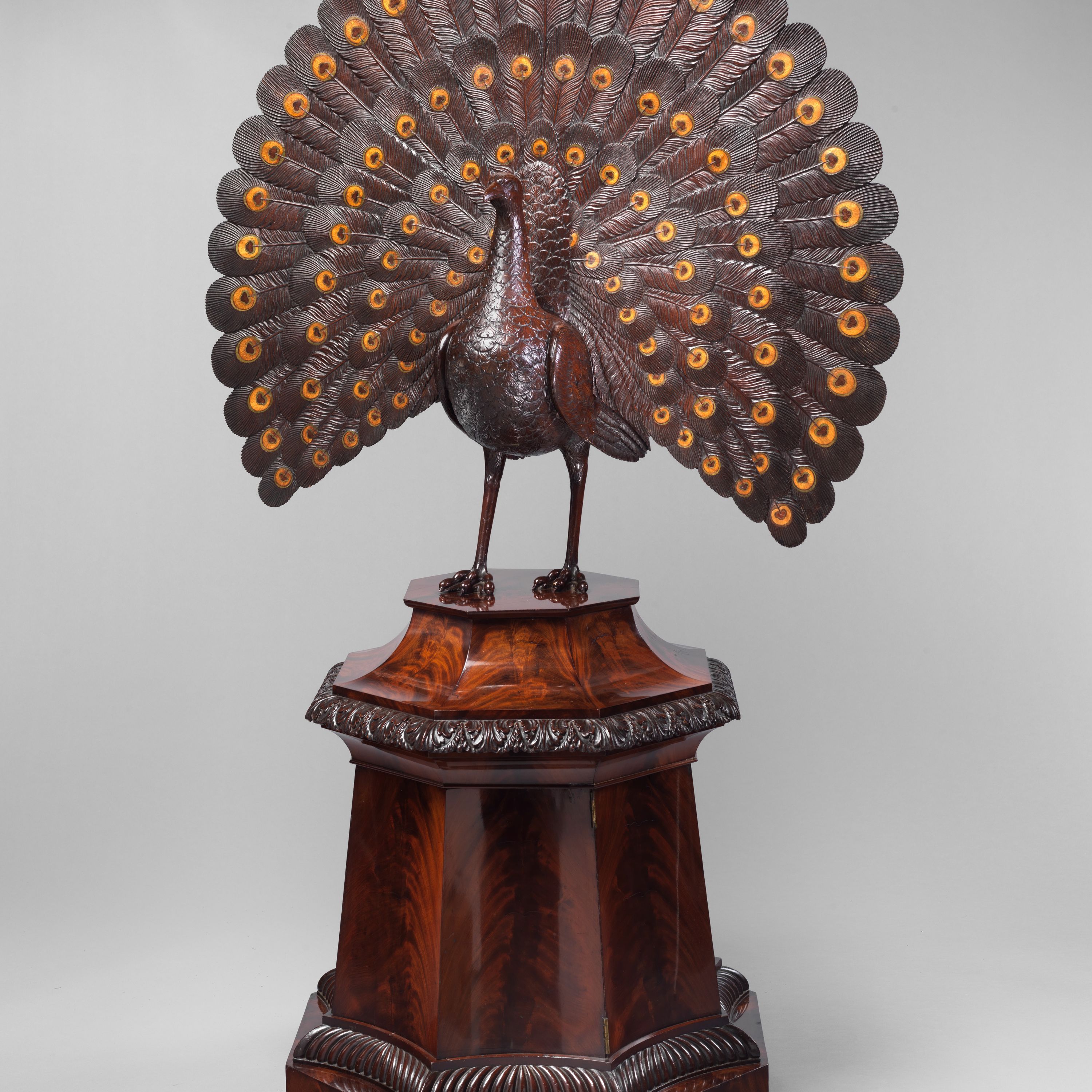 Work box in the form of a peacock